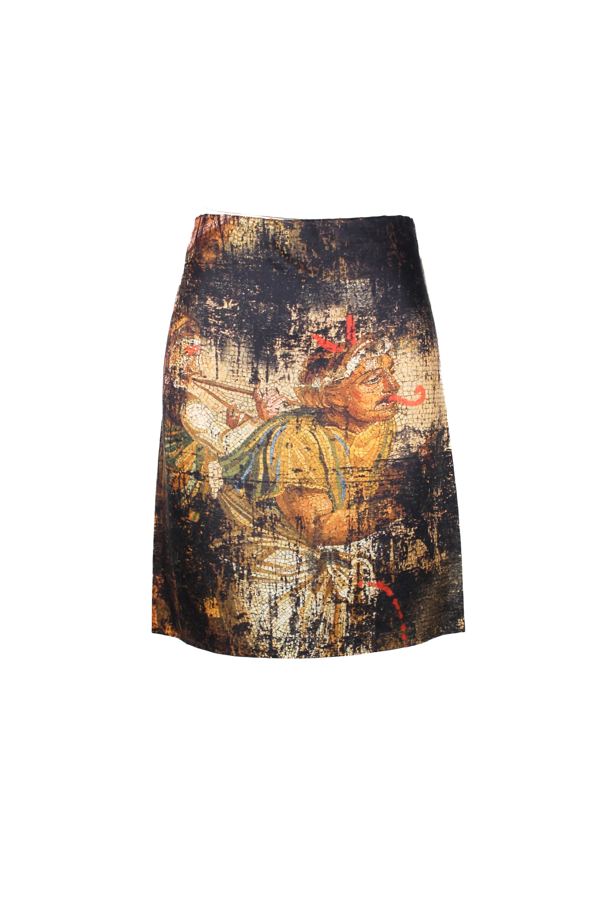 Mosaic patterned silk skirt SS2009