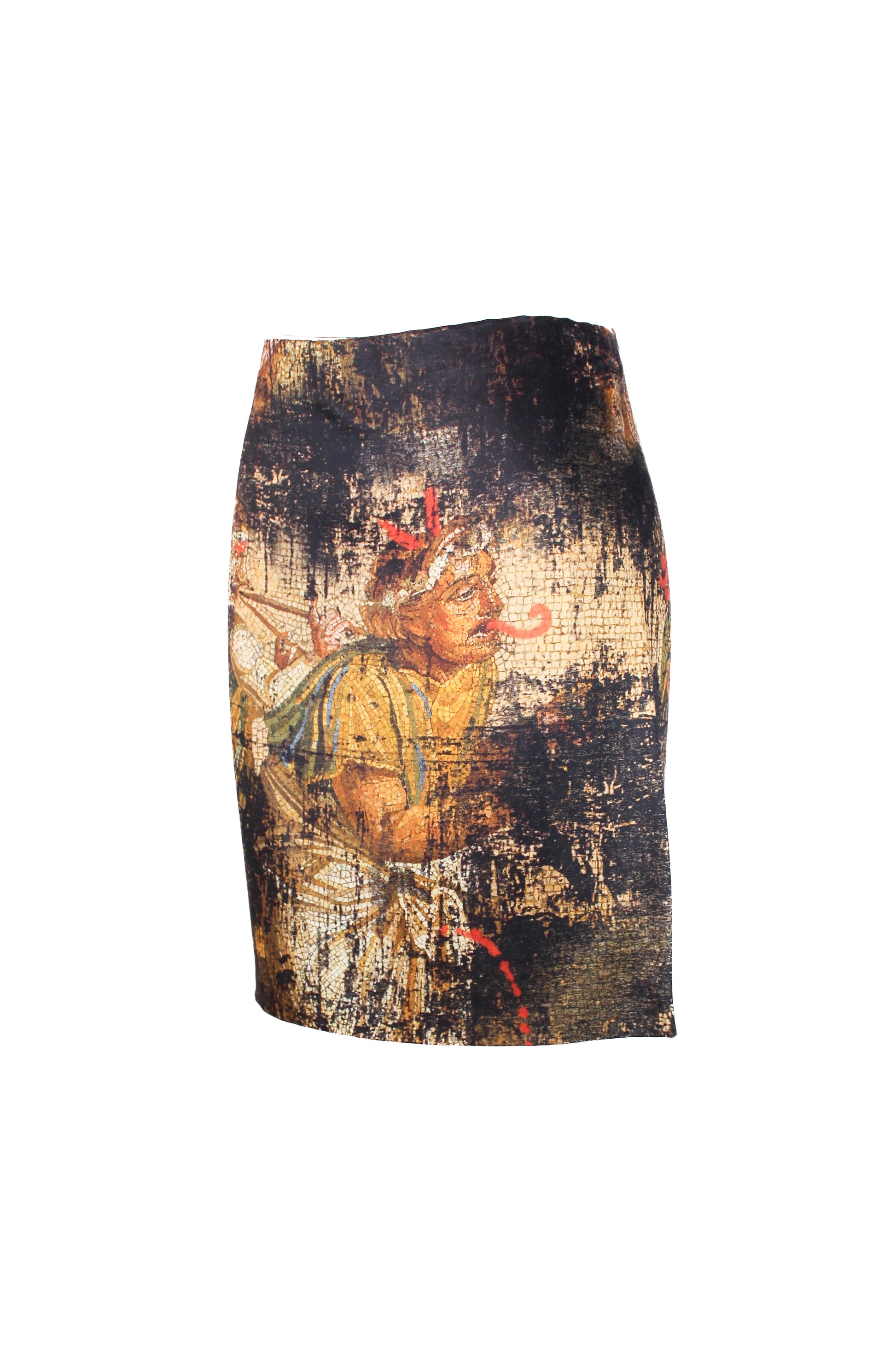 Mosaic patterned silk skirt SS2009