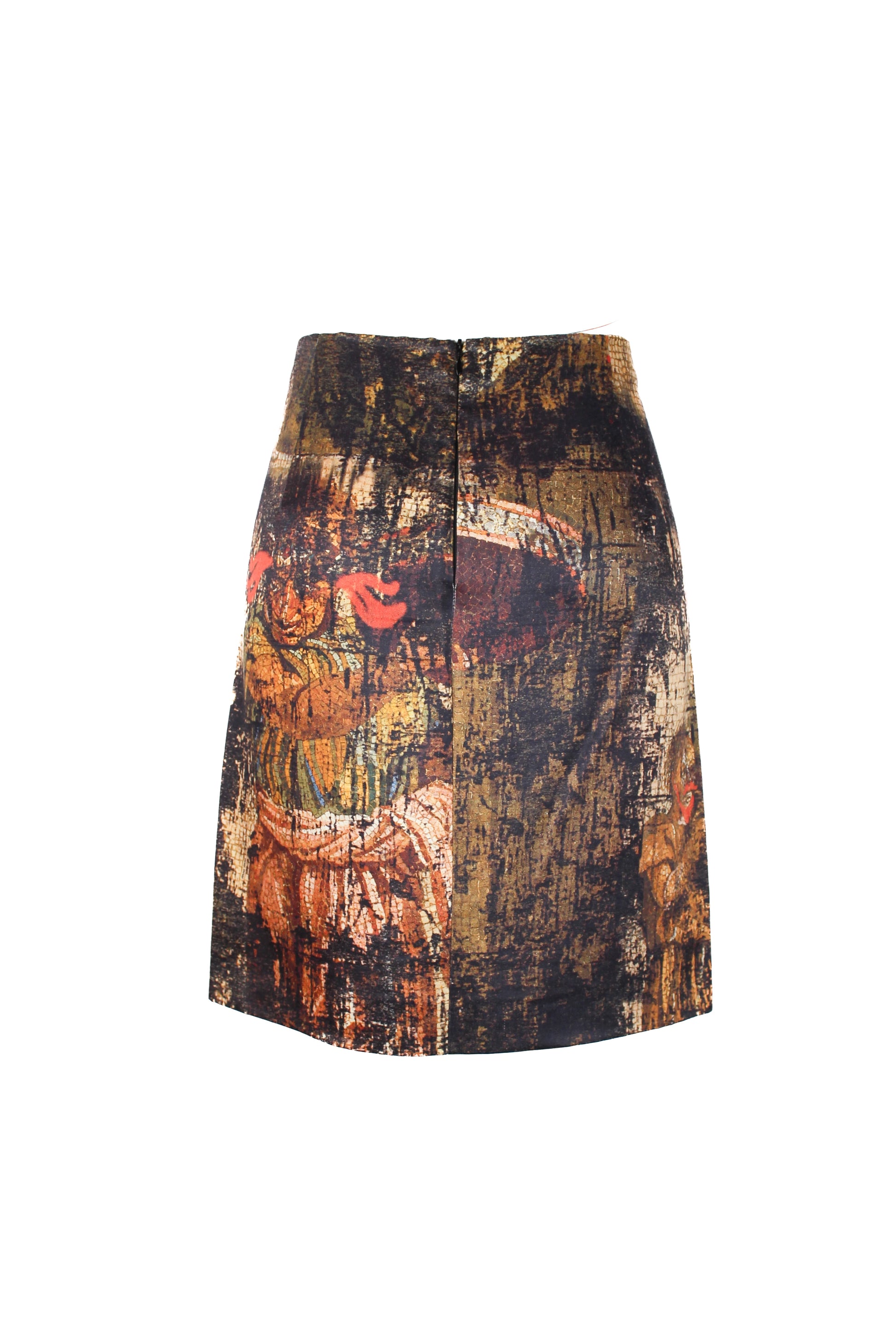 Mosaic patterned silk skirt SS2009