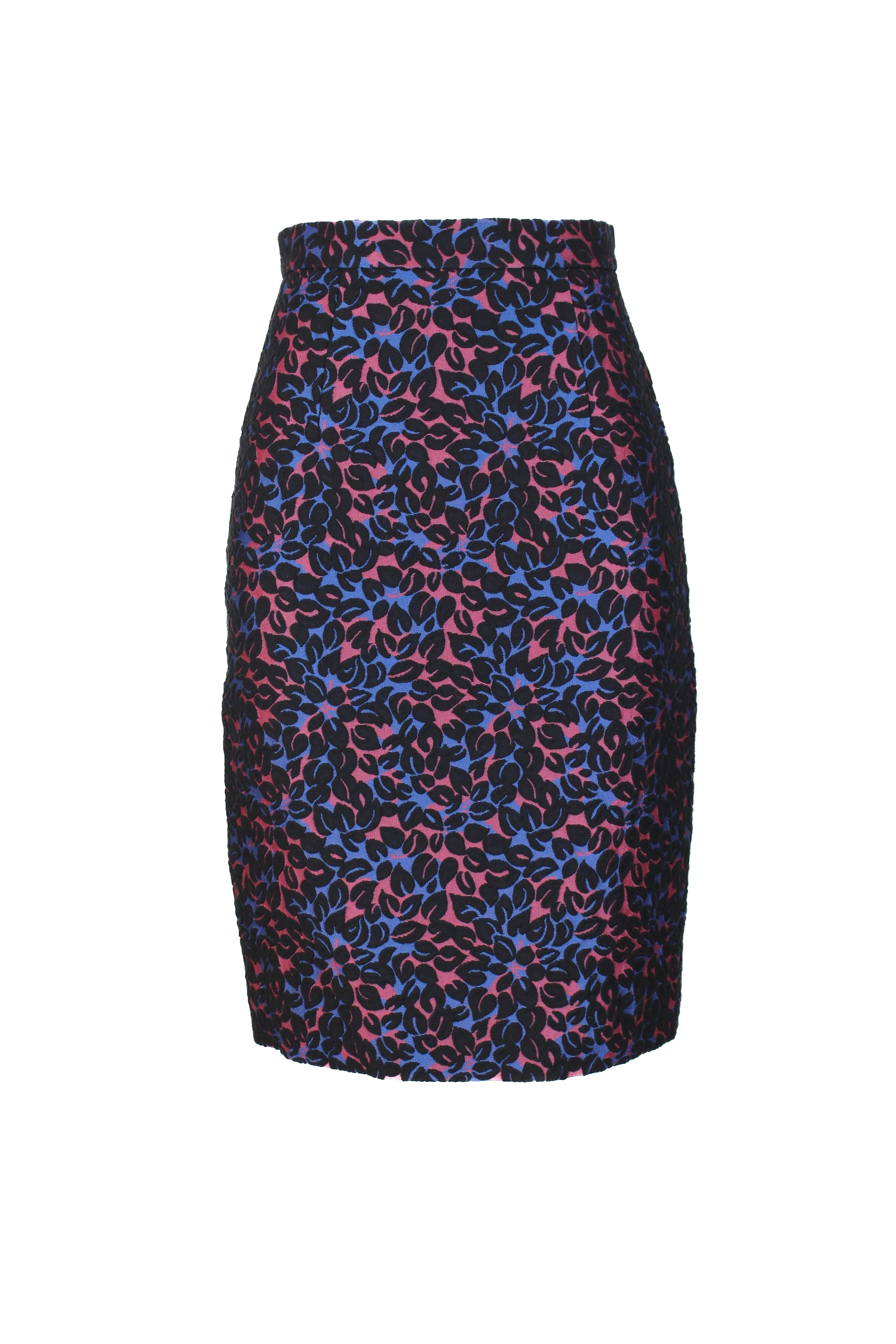 Floral patterned knee-length pencil skirt SS2015