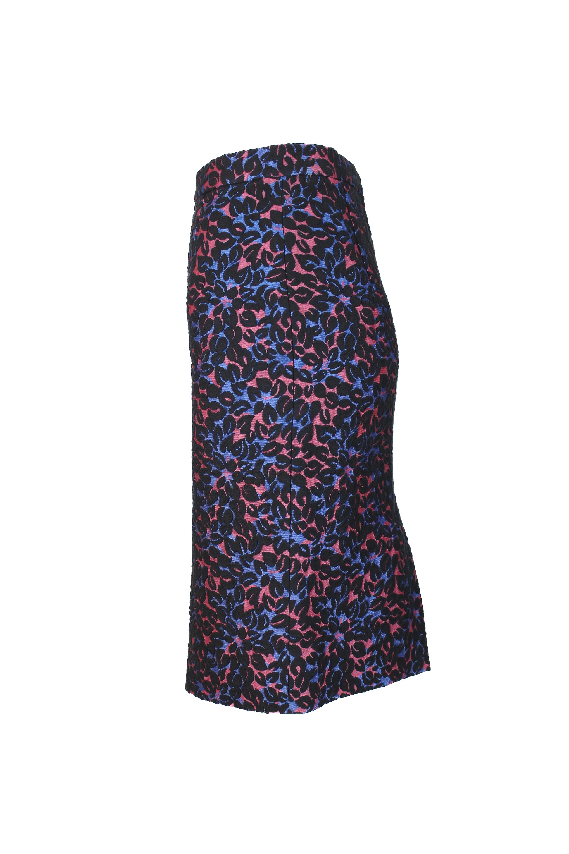 Floral patterned knee-length pencil skirt SS2015