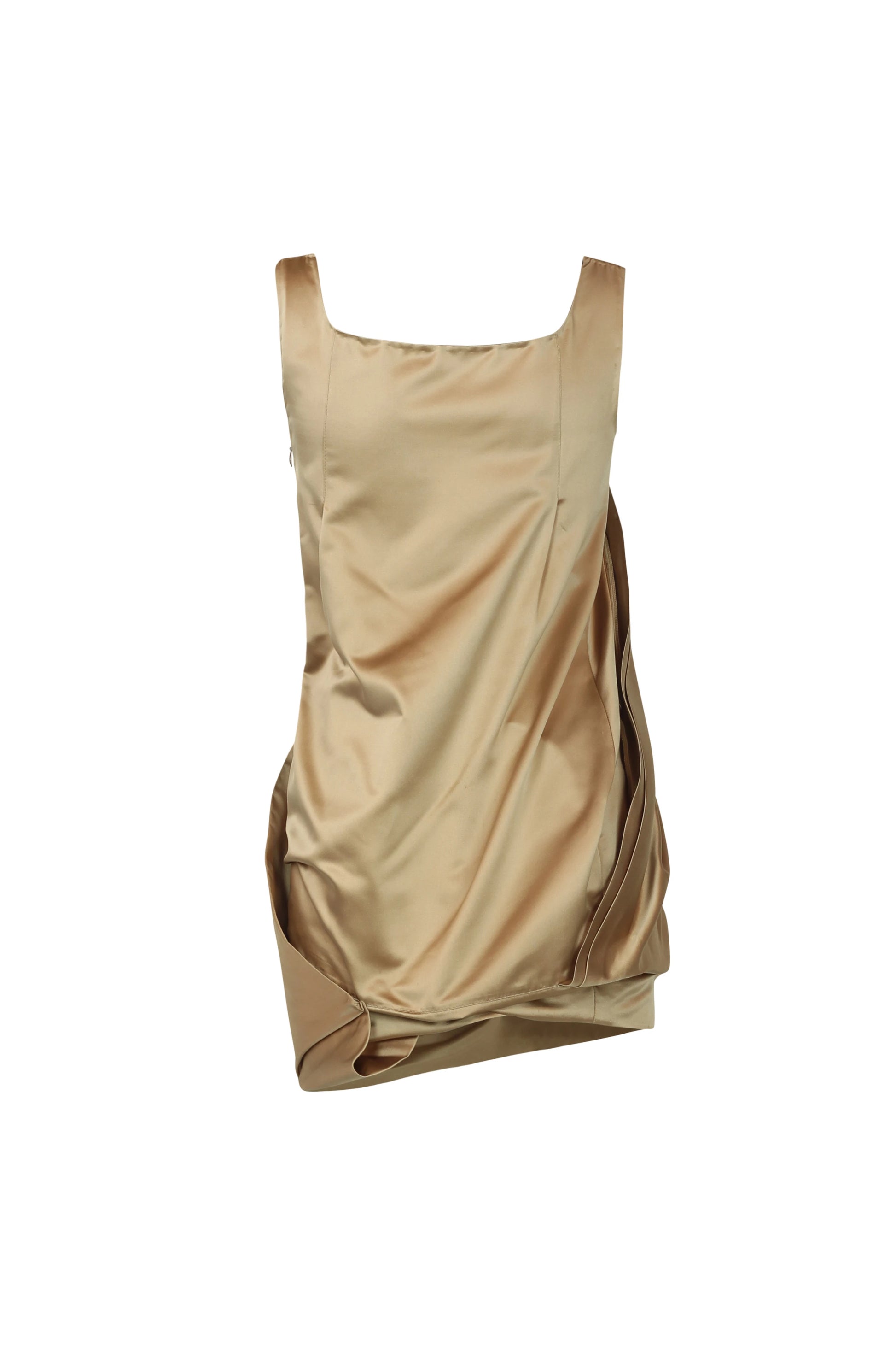 Rose gold pleated dress