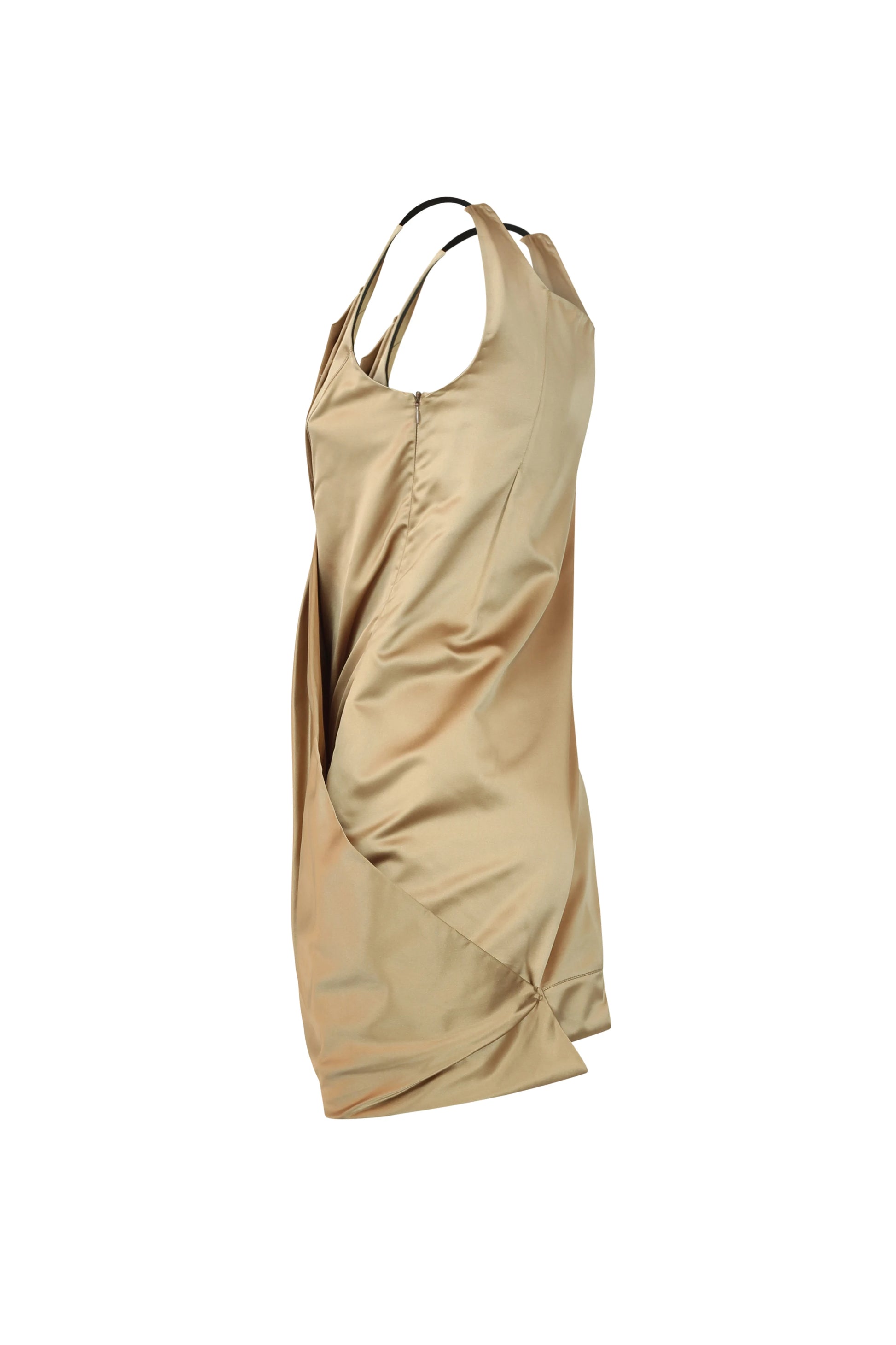 Rose gold pleated dress