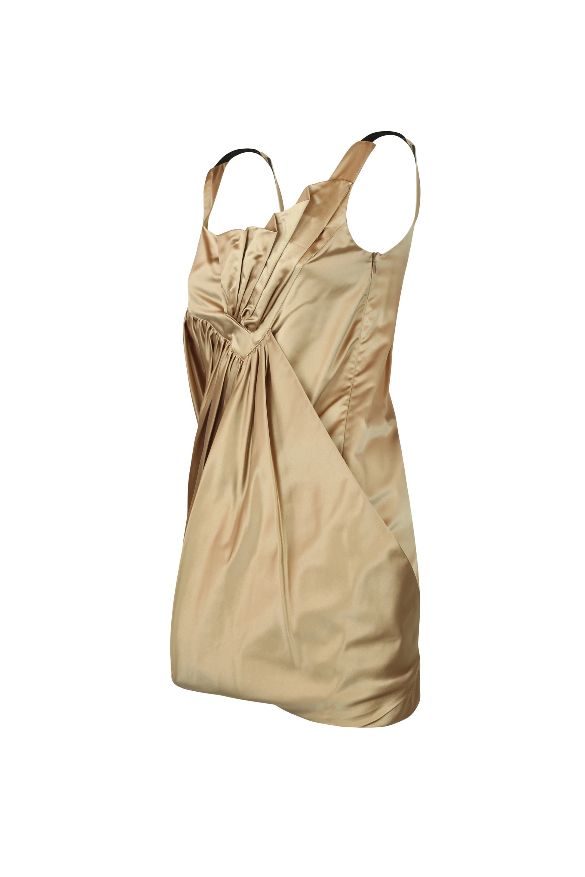 Rose gold pleated dress