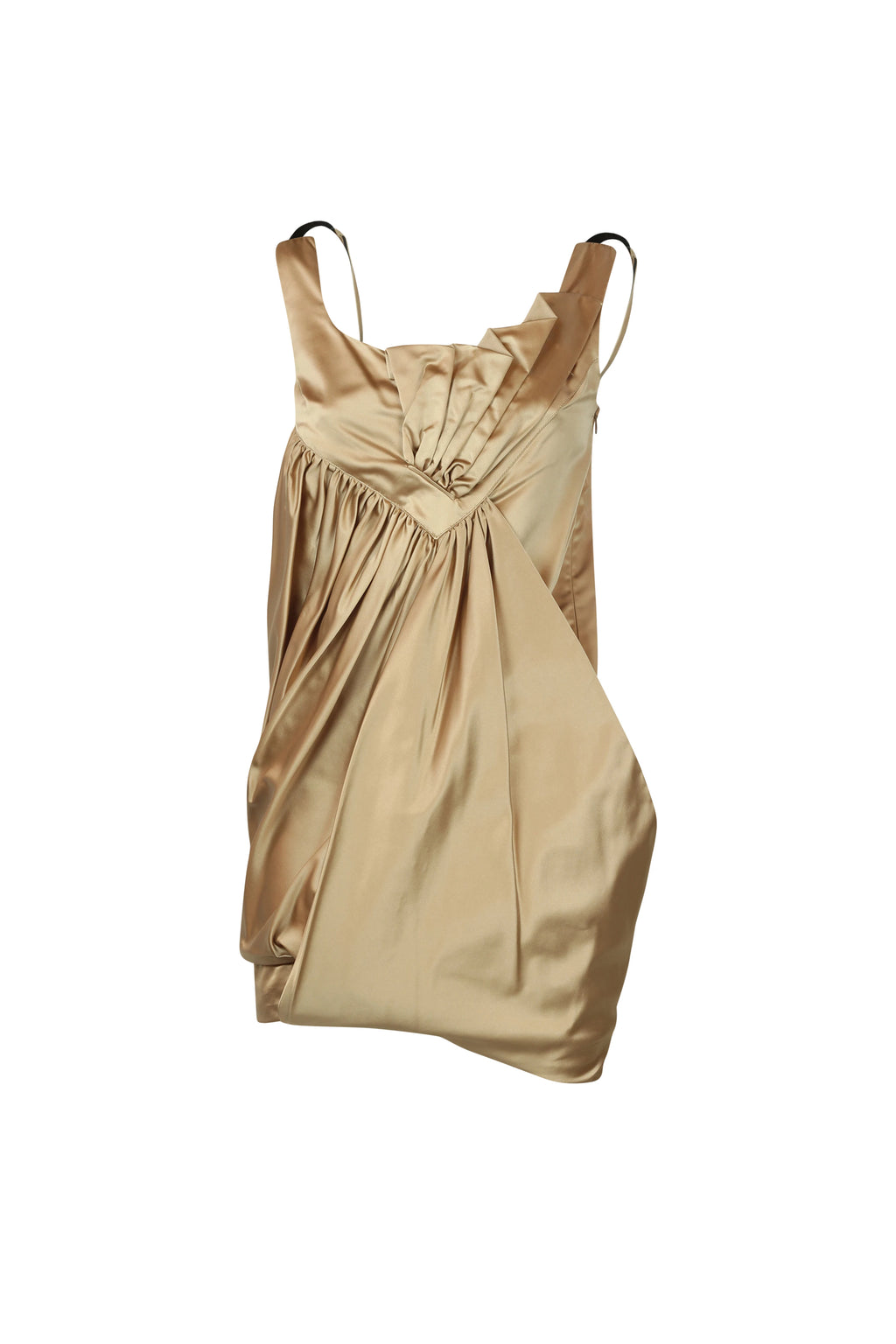 Rose gold pleated dress