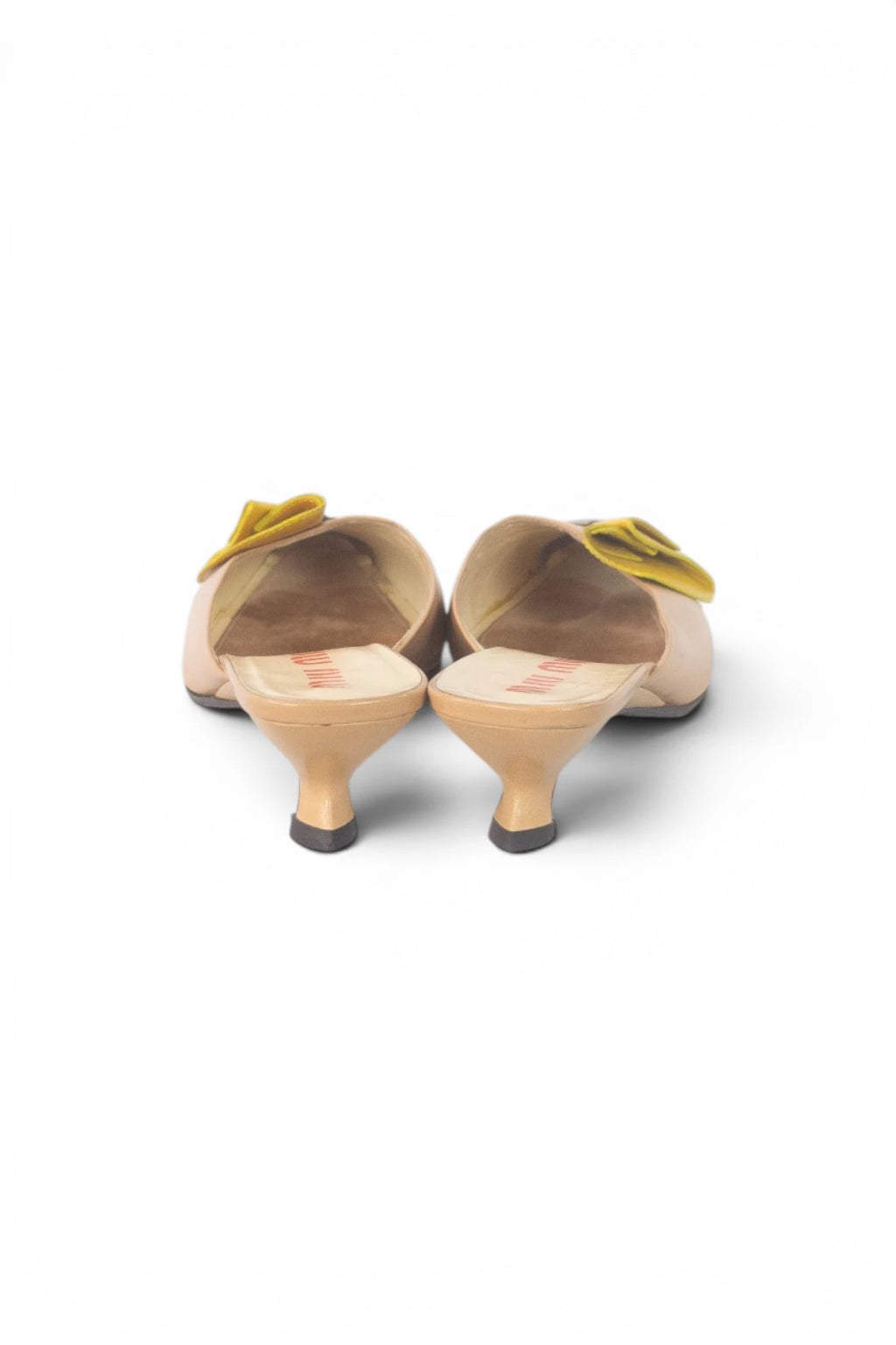 Kitten Heel Mules with Floral Detail