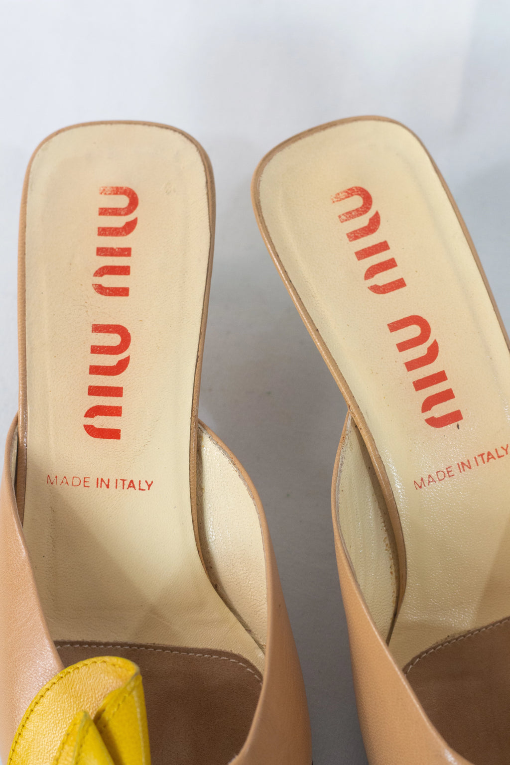 Kitten Heel Mules with Floral Detail
