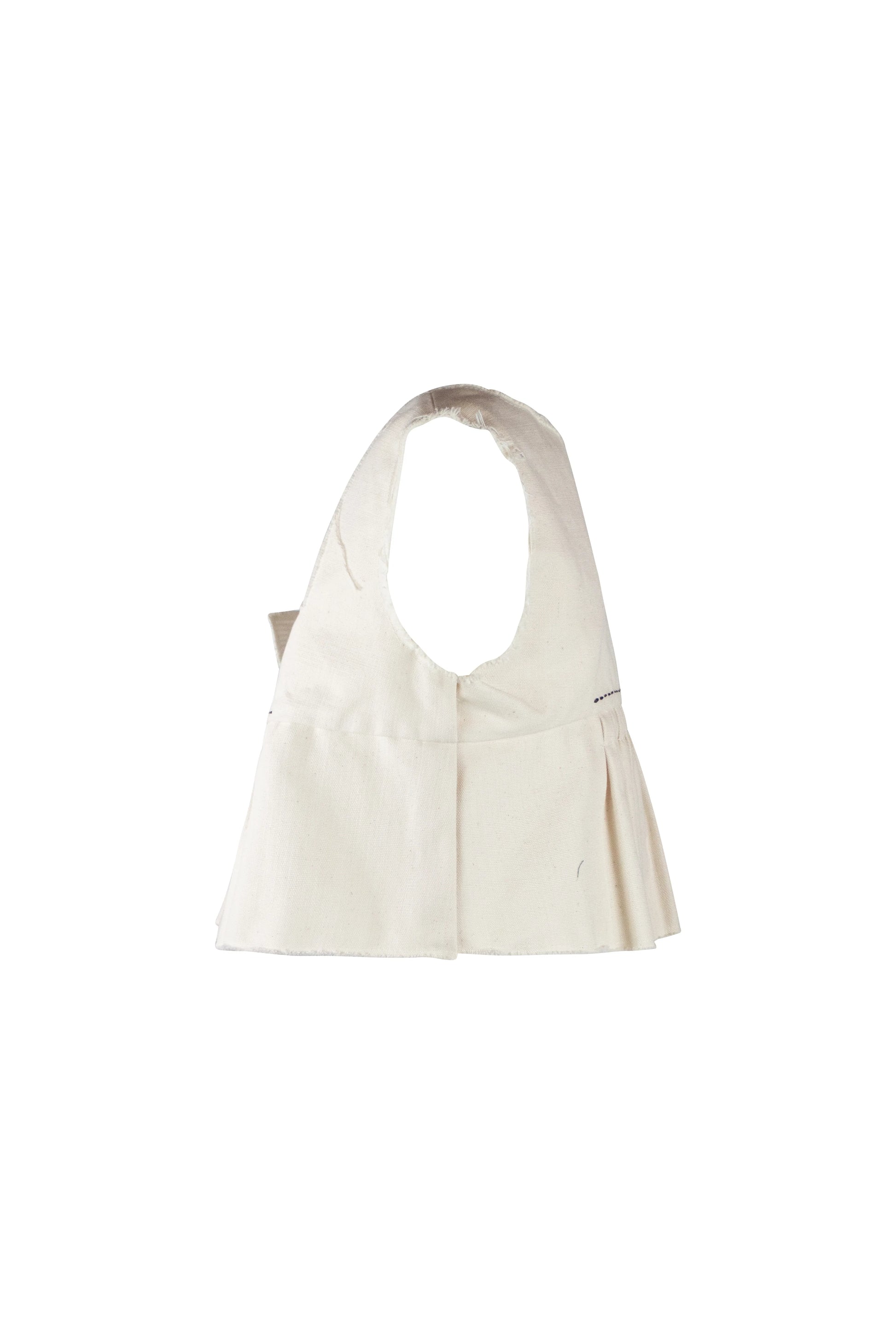 Frayed cotton peplum top SS2020