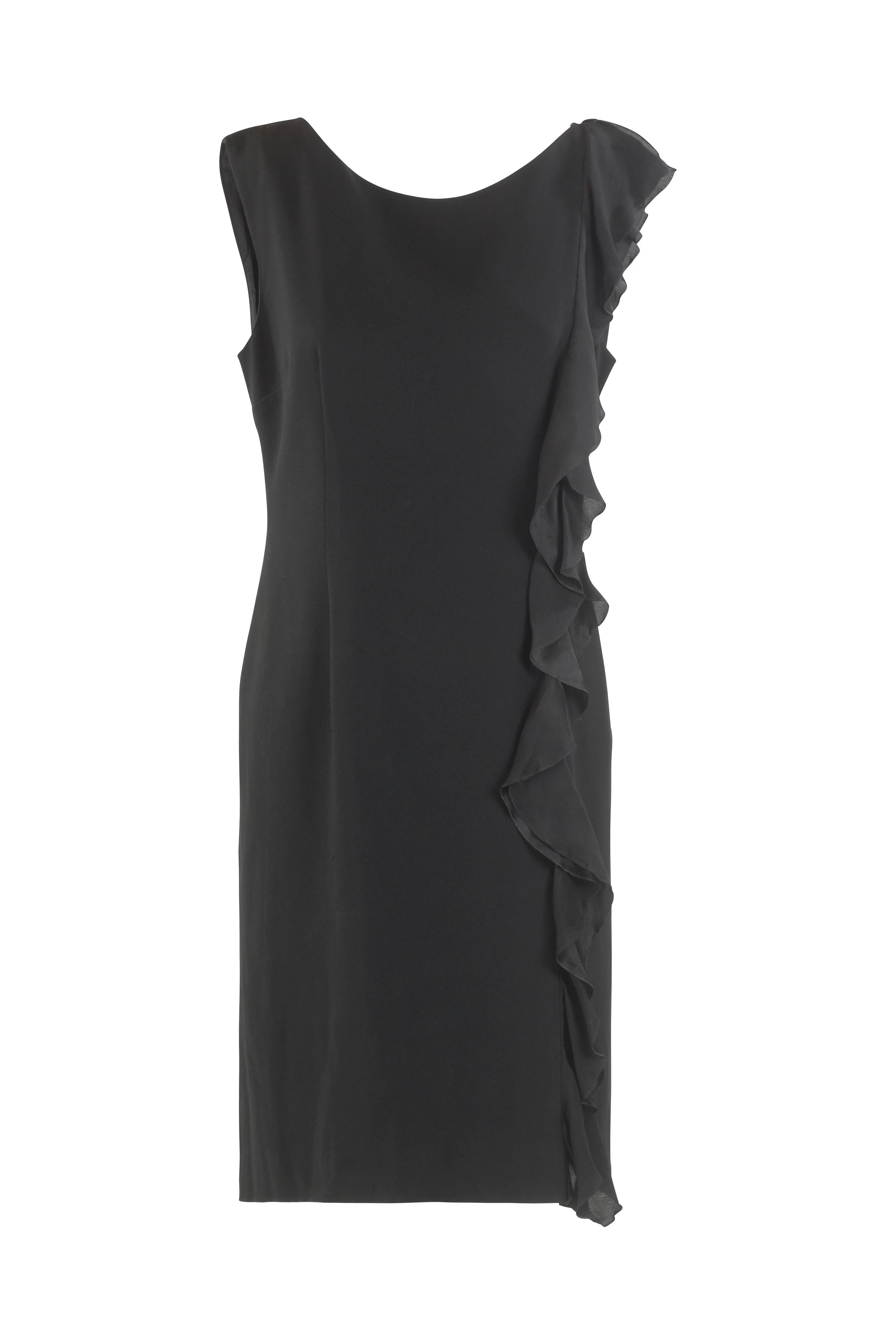 Black Sleeveless Ruched Bodycon Dress