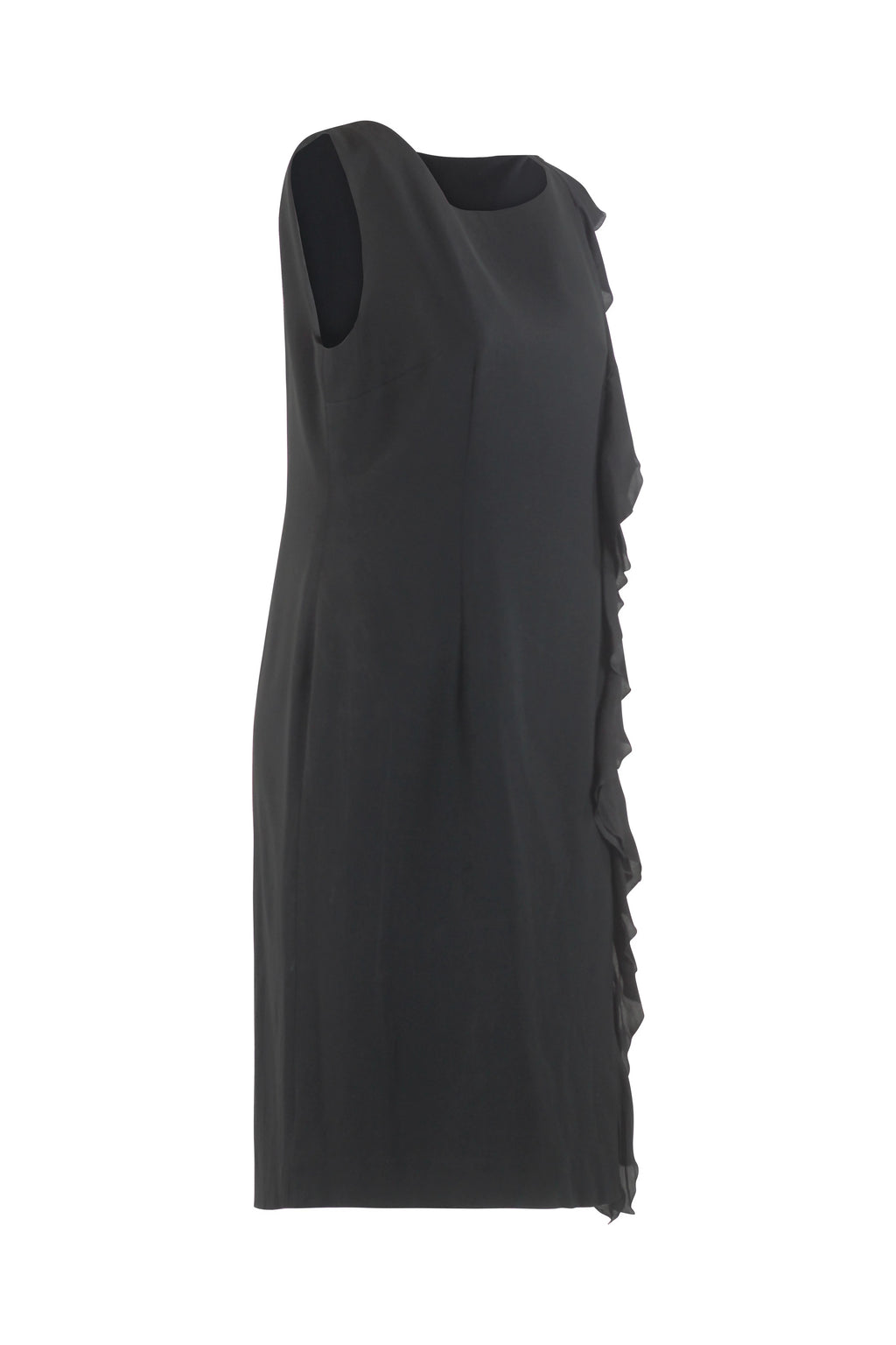 Black Sleeveless Ruched Bodycon Dress