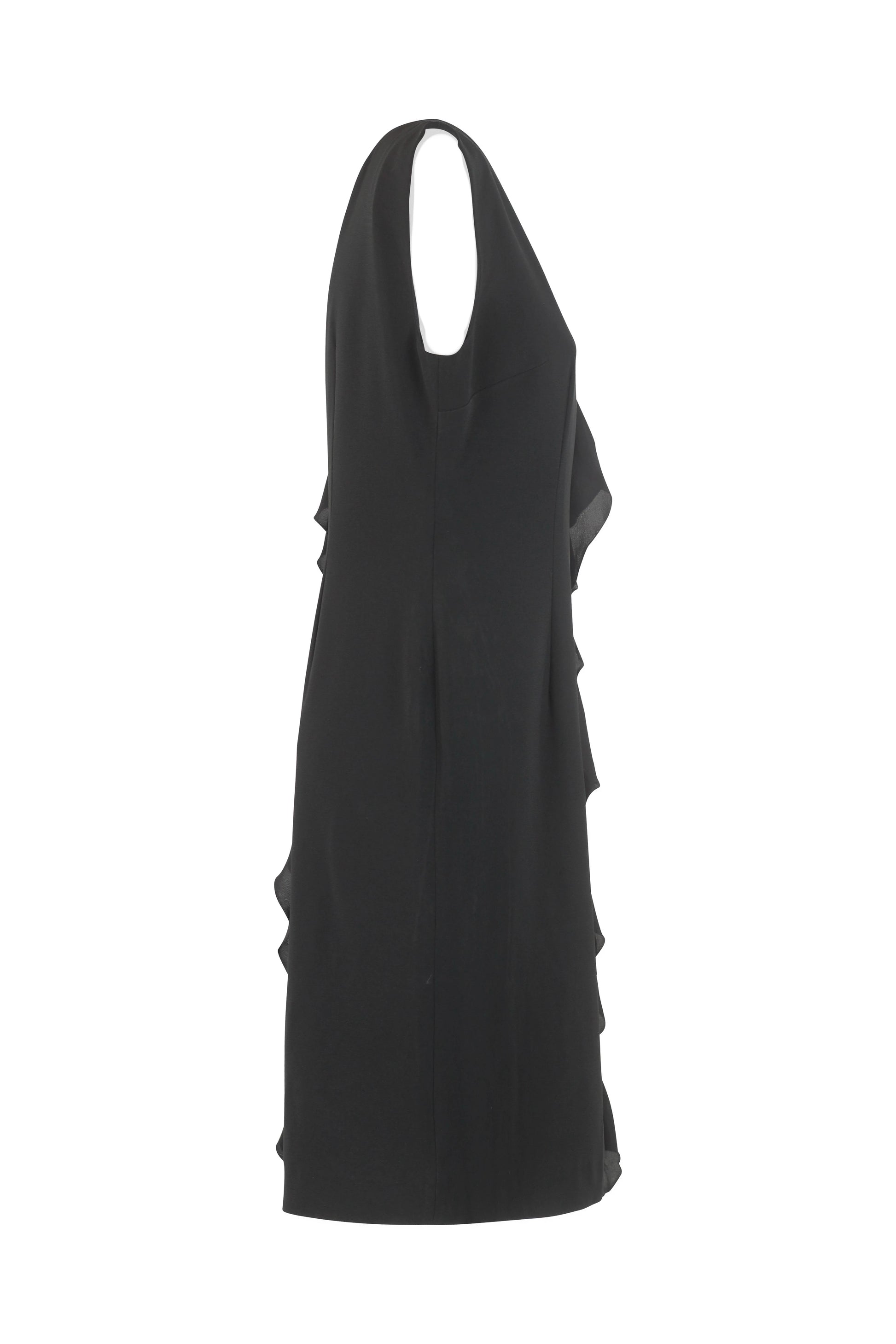 Black Sleeveless Ruched Bodycon Dress
