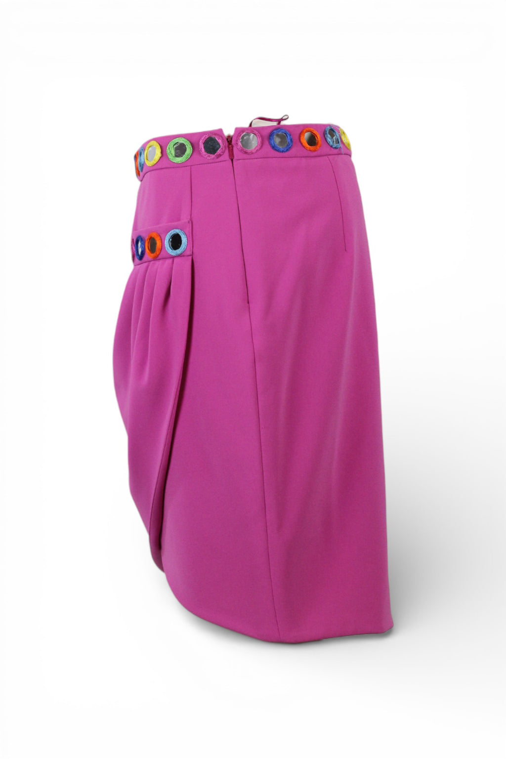 Pink Tulip Skirt with Mirror Embellishments