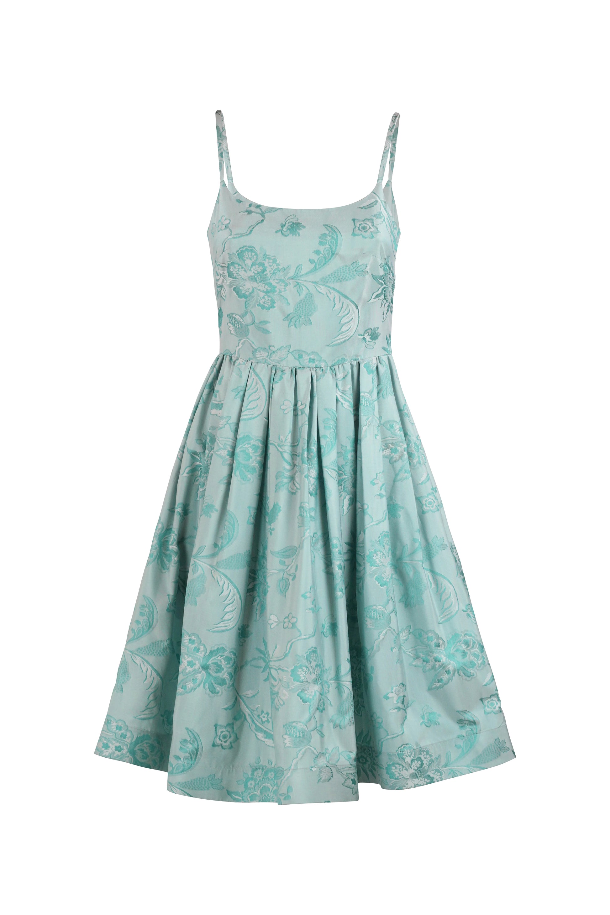 Tiffany Green Brocade Midi Dress