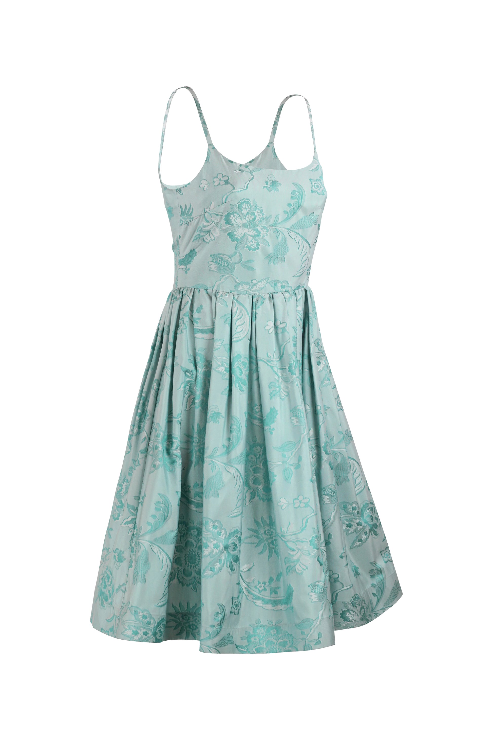 Tiffany Green Brocade Midi Dress
