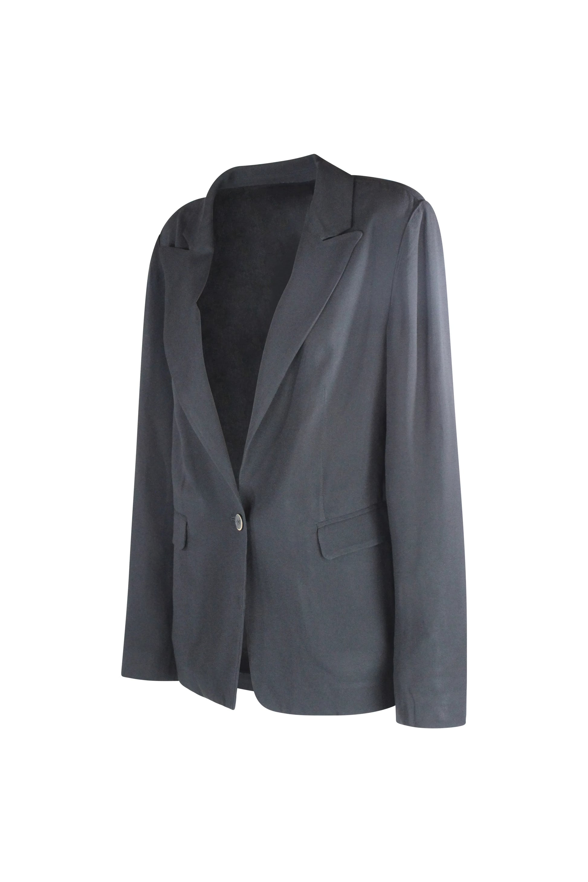 Black Unstructured Blazer