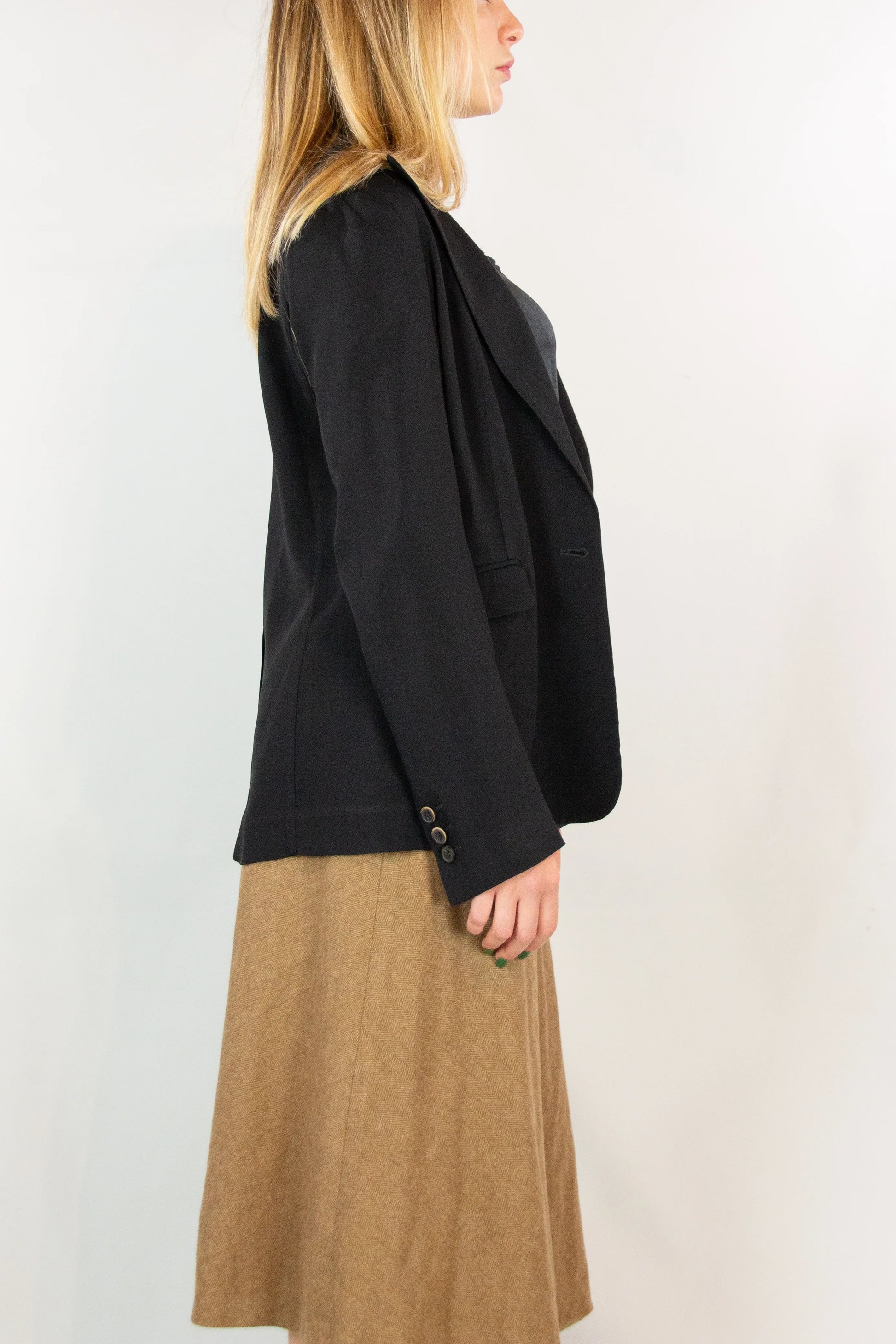 Black Unstructured Blazer