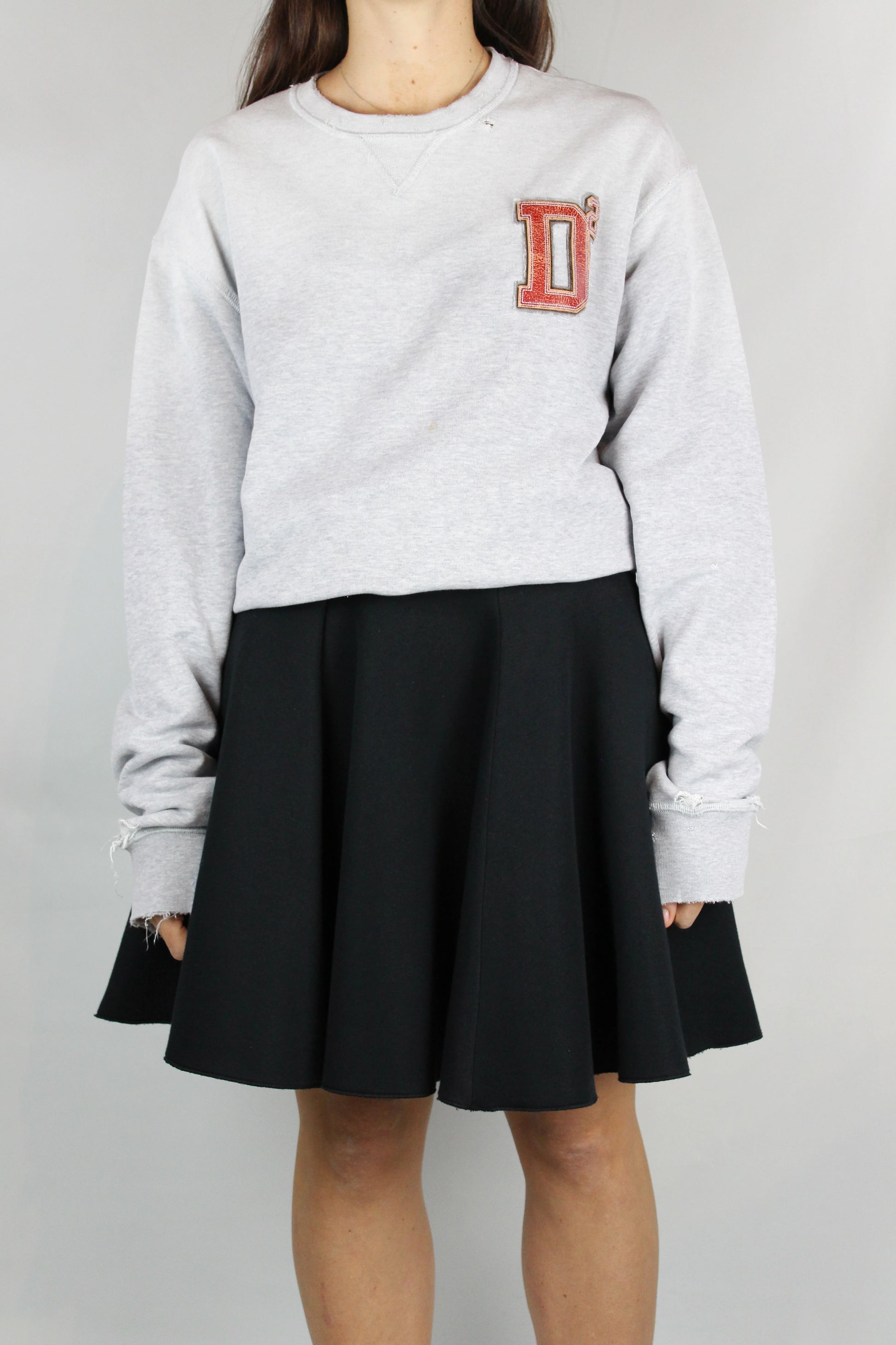 Black neoprene skater skirt
