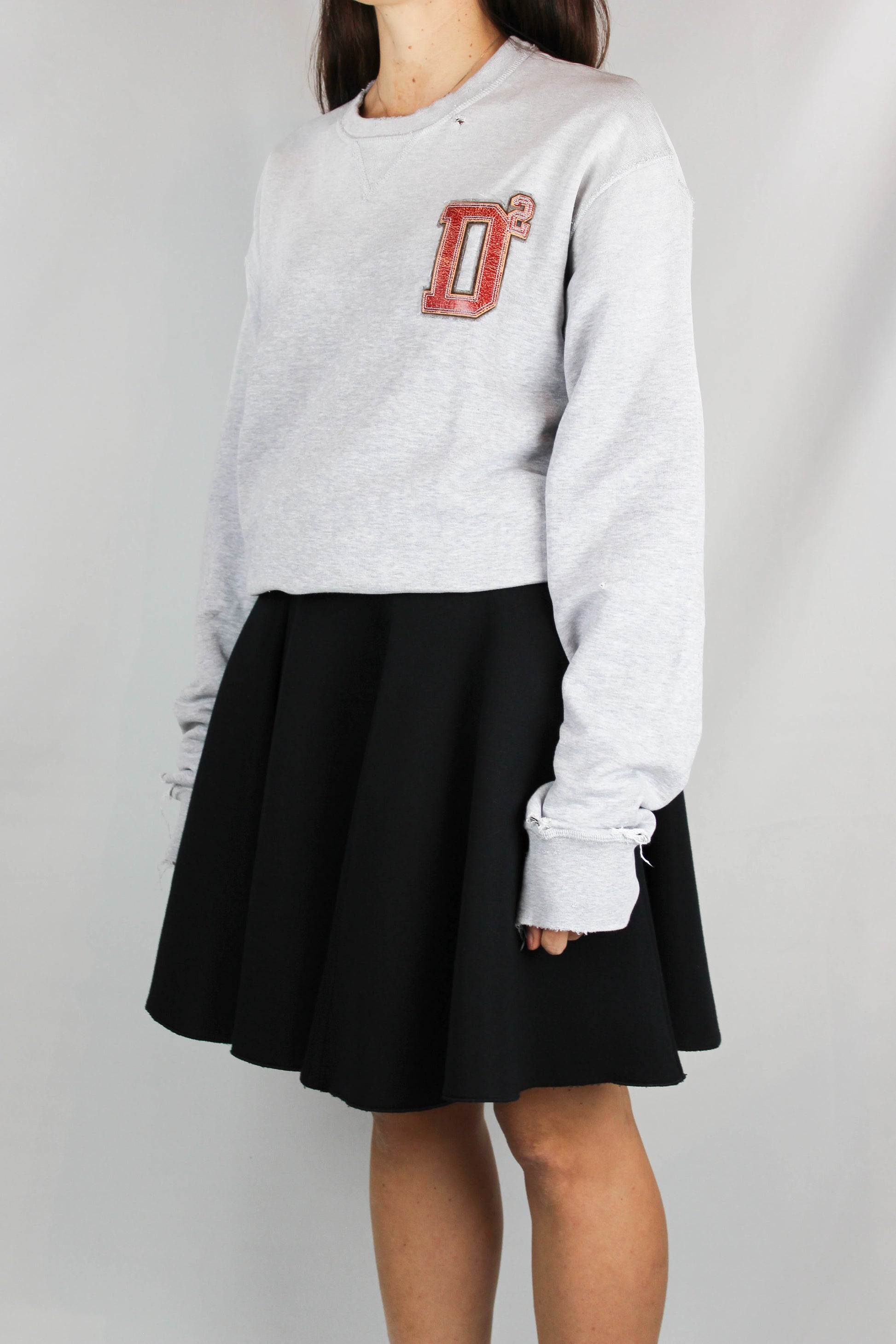 Black neoprene skater skirt