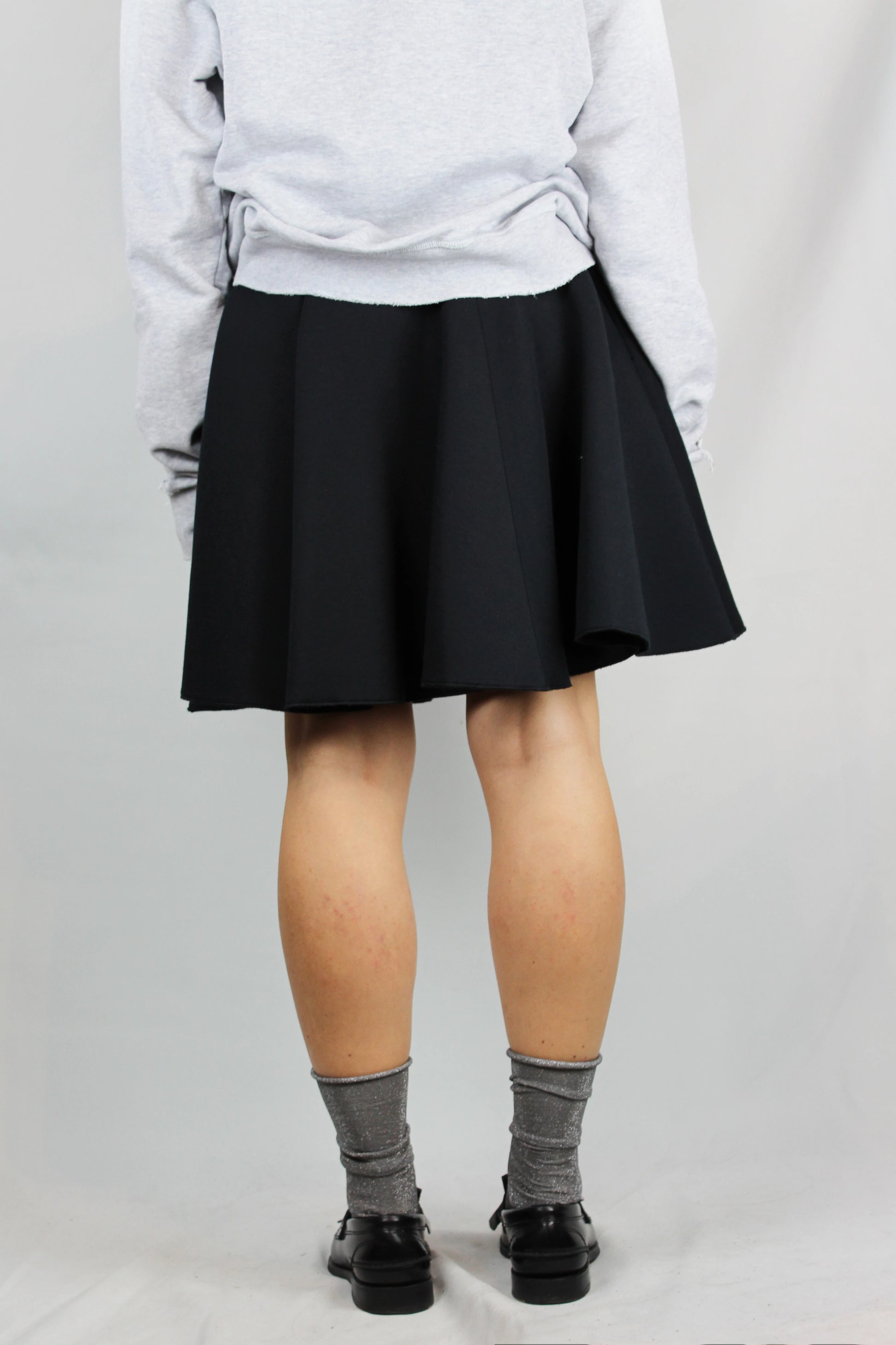 Black neoprene skater skirt