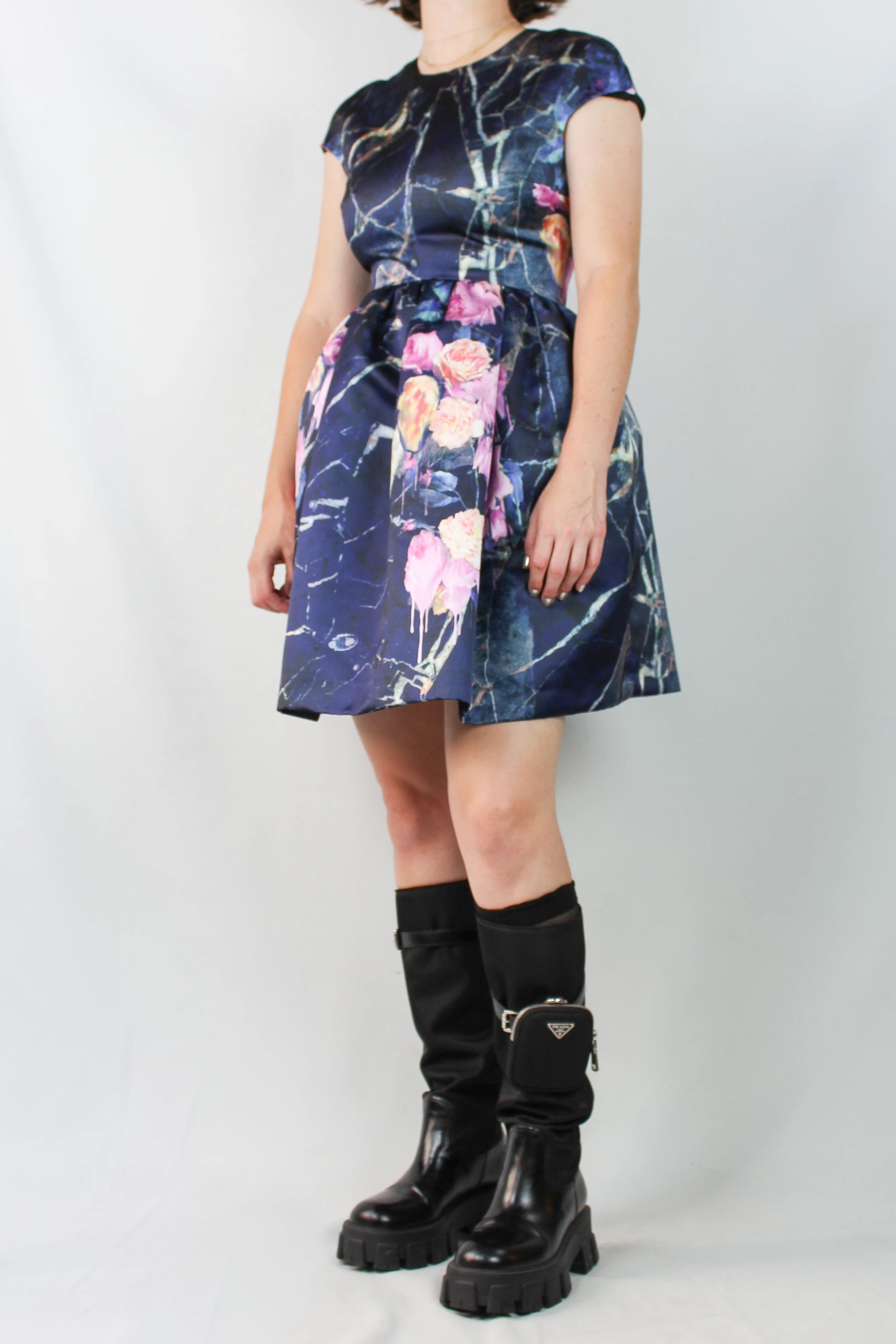 Floral Marbled Mini Dress Pre-Fall2014