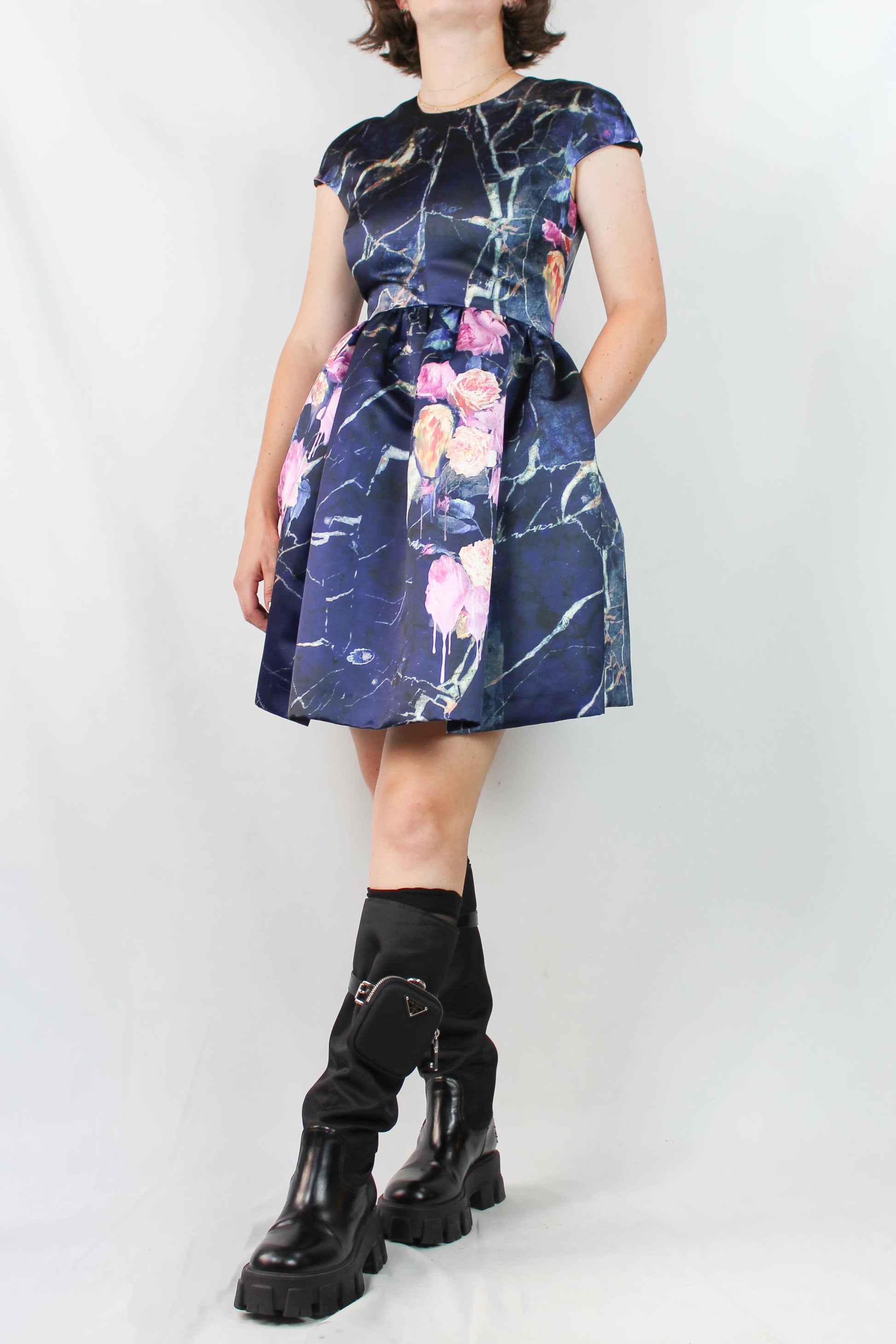 Floral Marbled Mini Dress Pre-Fall2014