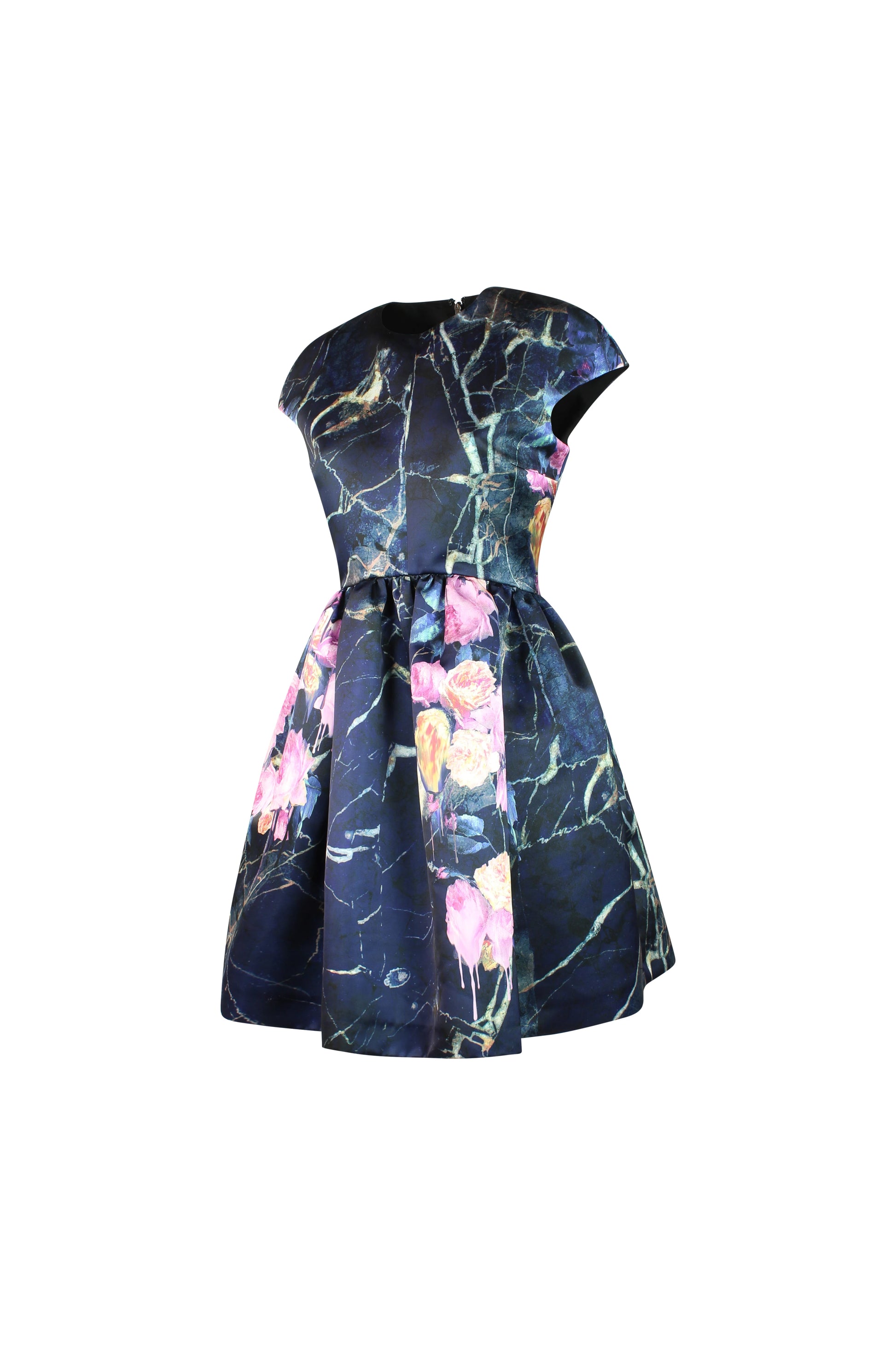 Floral Marbled Mini Dress Pre-Fall2014