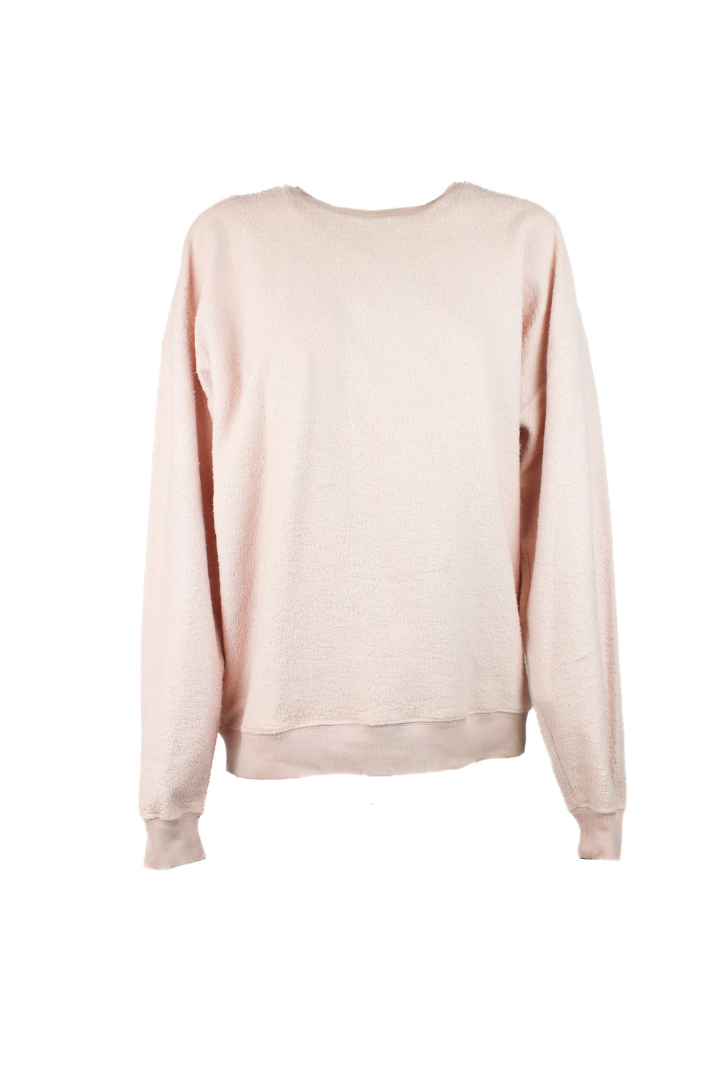 Baby Pink Oversized Sweatshirt with “Beauty” Back Patch