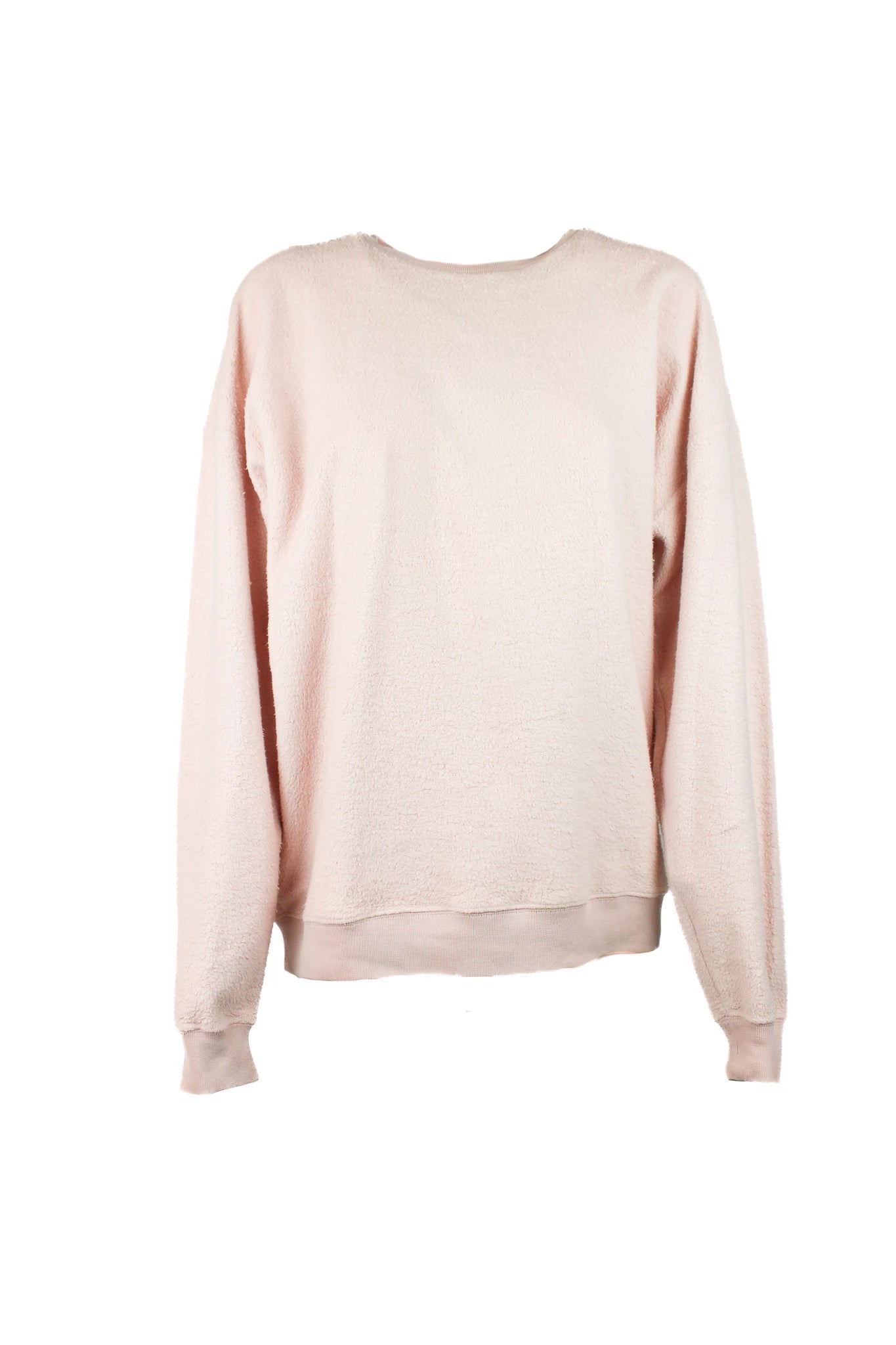 Baby Pink Oversized Sweatshirt with “Beauty” Back Patch