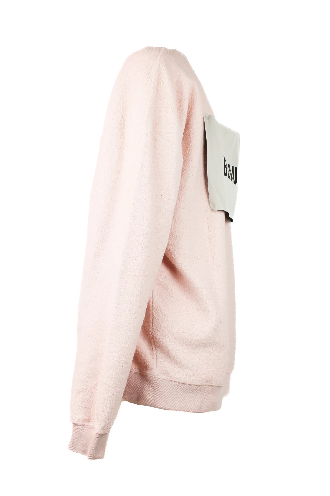 Baby Pink Oversized Sweatshirt with “Beauty” Back Patch
