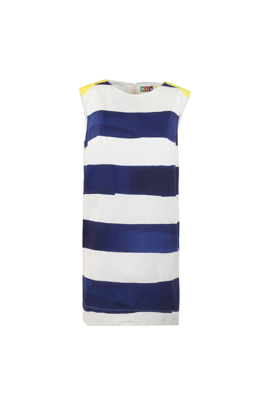 Striped Cotton Sleeveless Straight Dress