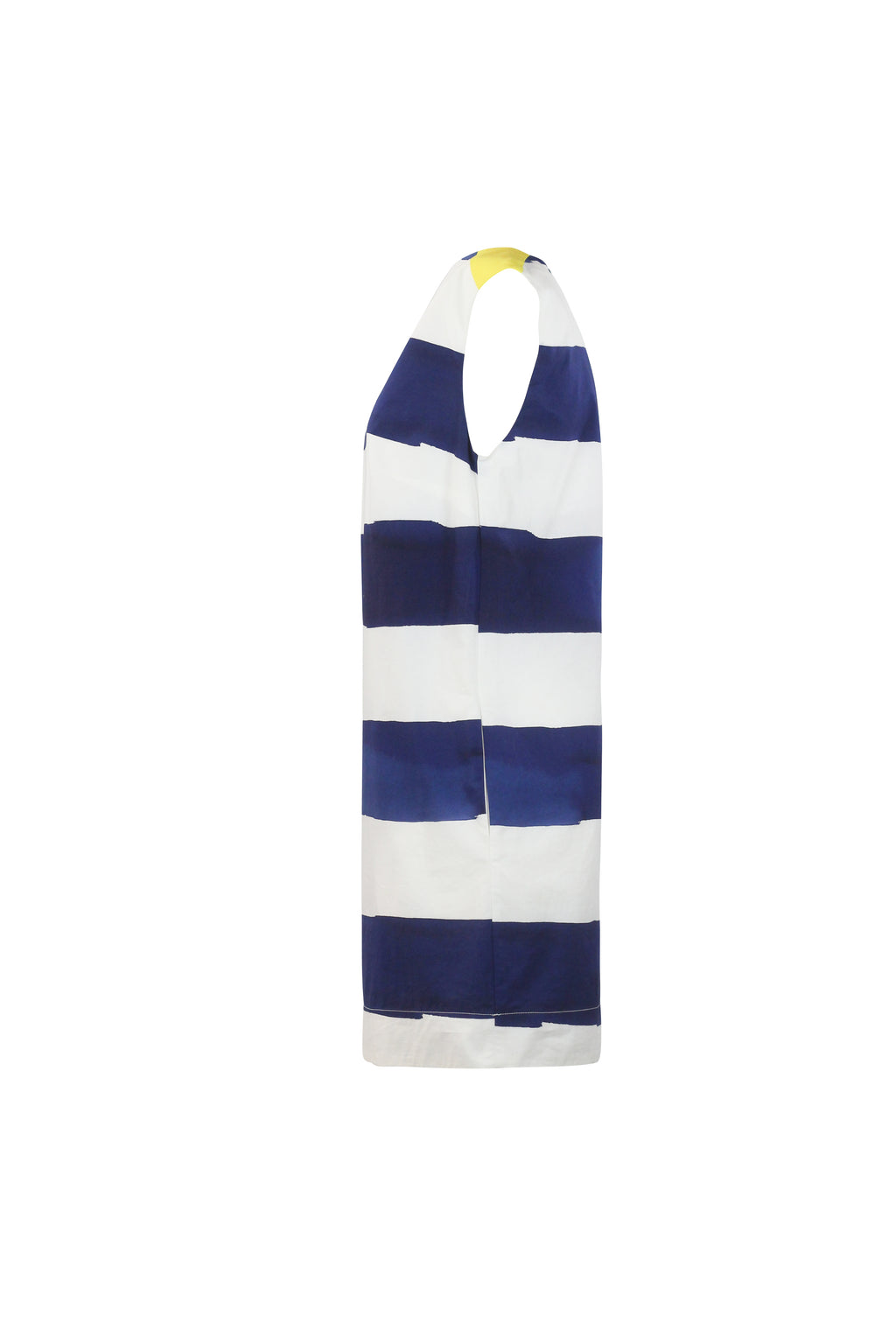 Striped Cotton Sleeveless Straight Dress