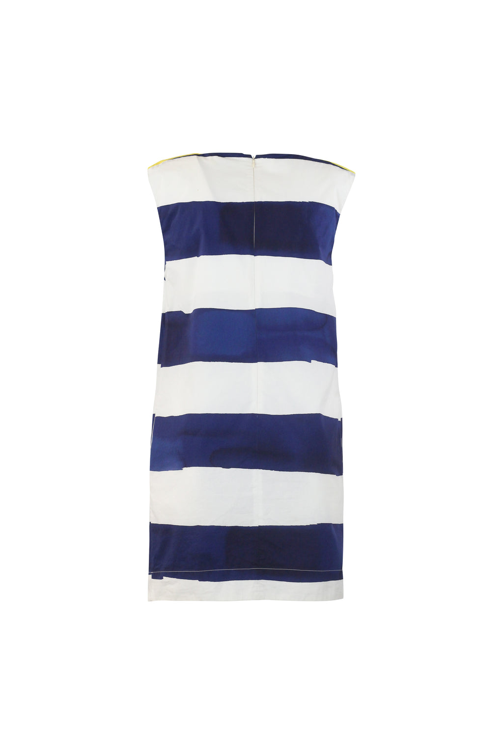 Striped Cotton Sleeveless Straight Dress