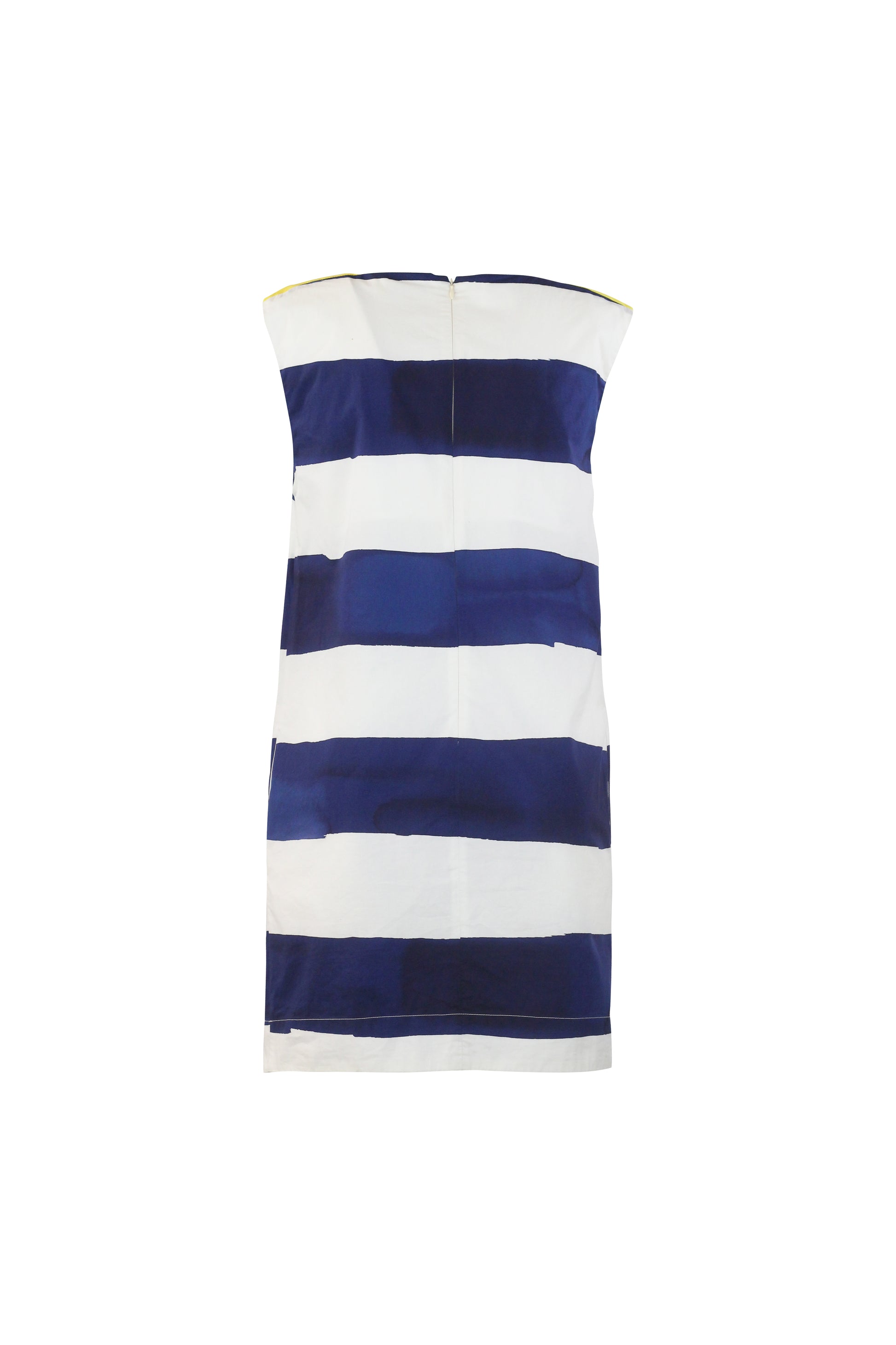 Striped Cotton Sleeveless Straight Dress