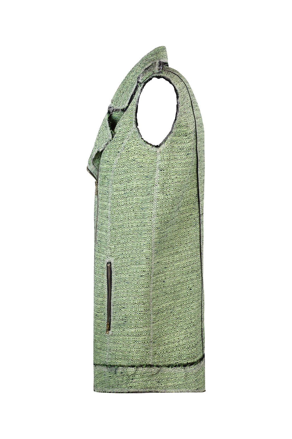 Neon Green Biker-Style Vest Resort2013
