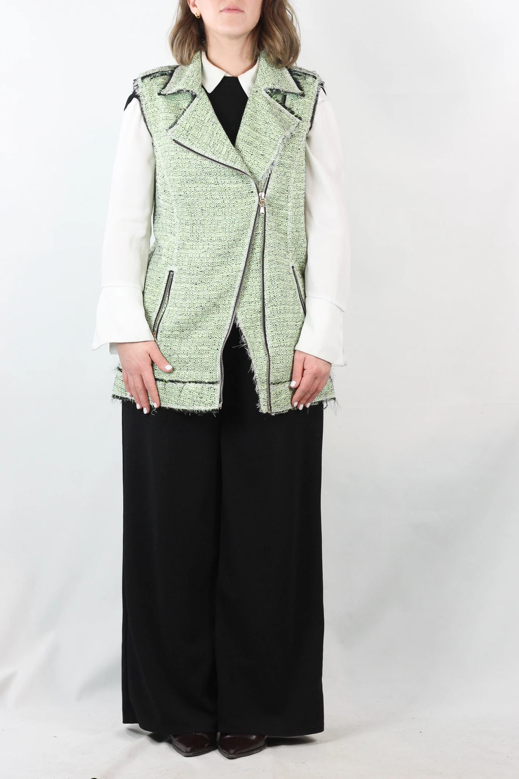 Neon Green Biker-Style Vest Resort2013