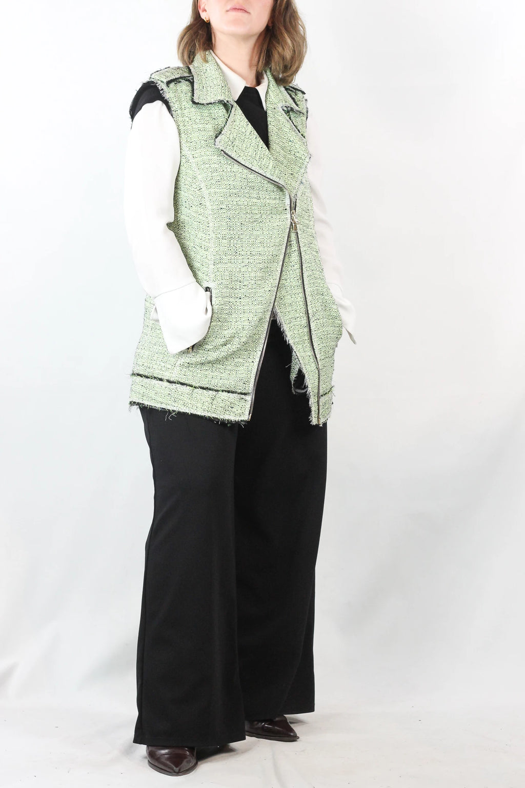 Neon Green Biker-Style Vest Resort2013