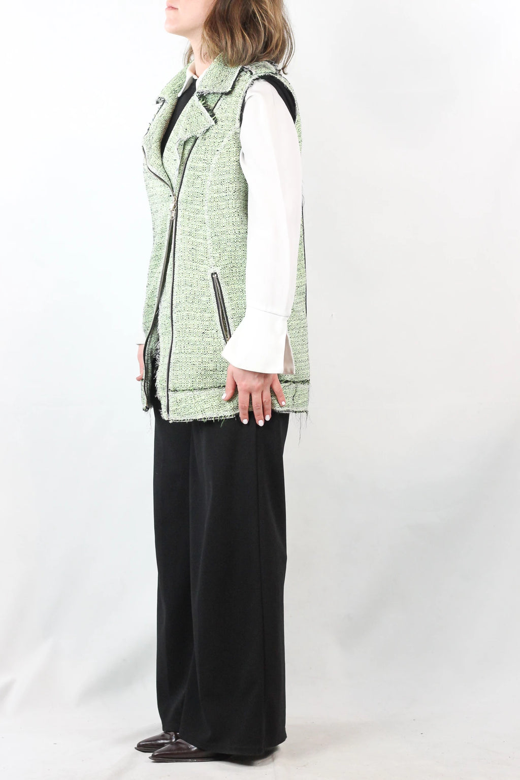 Neon Green Biker-Style Vest Resort2013