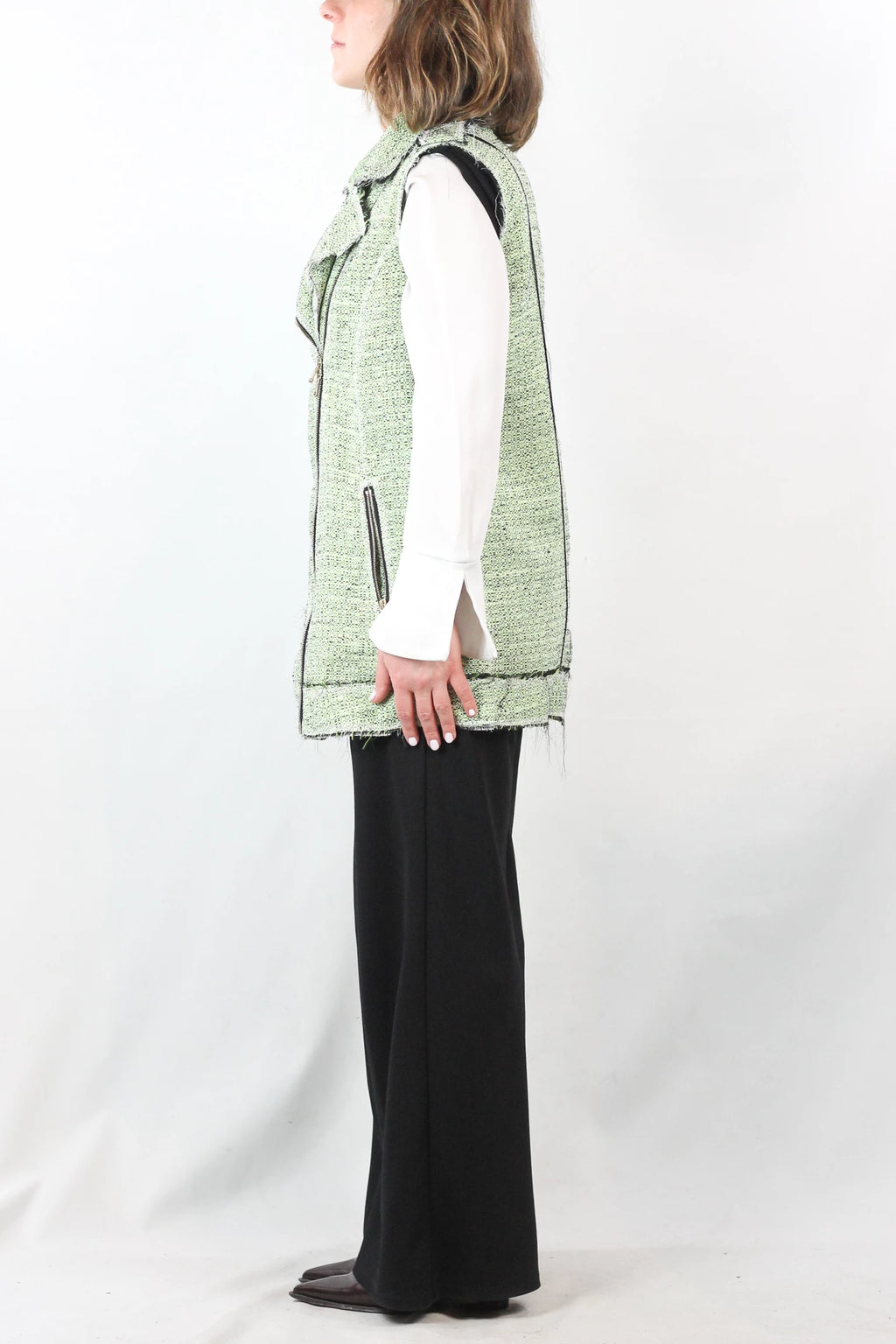 Neon Green Biker-Style Vest Resort2013