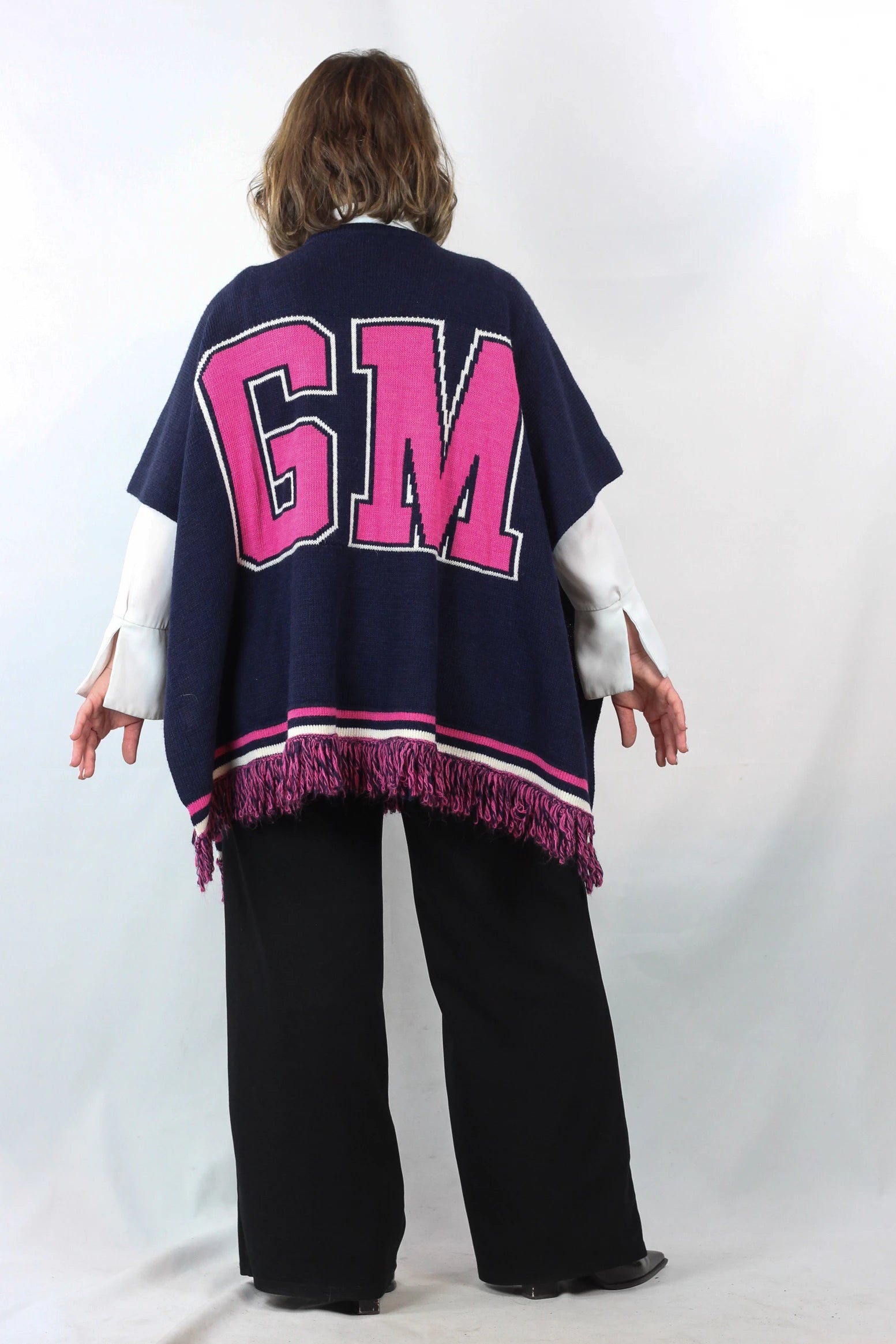 Wool Poncho-Style Cape