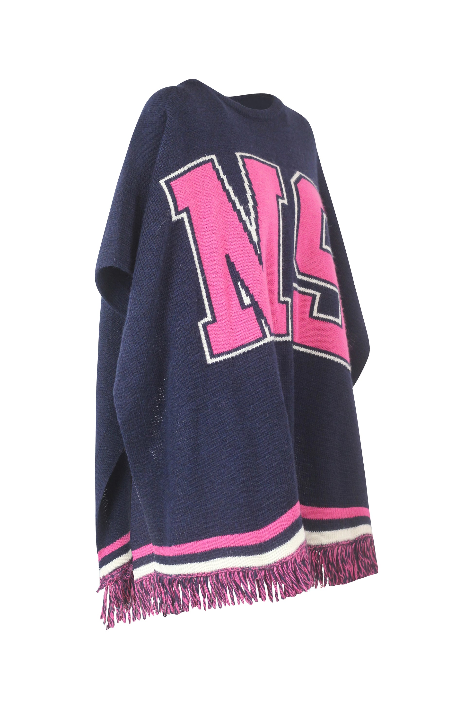 Wool Poncho-Style Cape