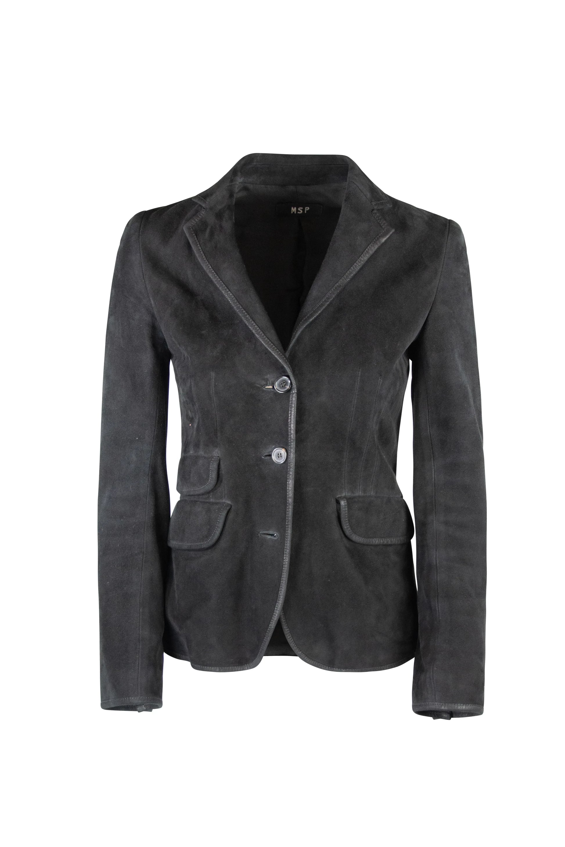 Black Suede Fitted Jacket