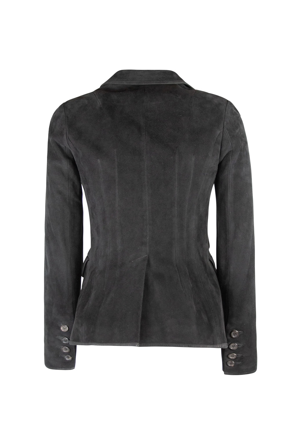 Black Suede Fitted Jacket
