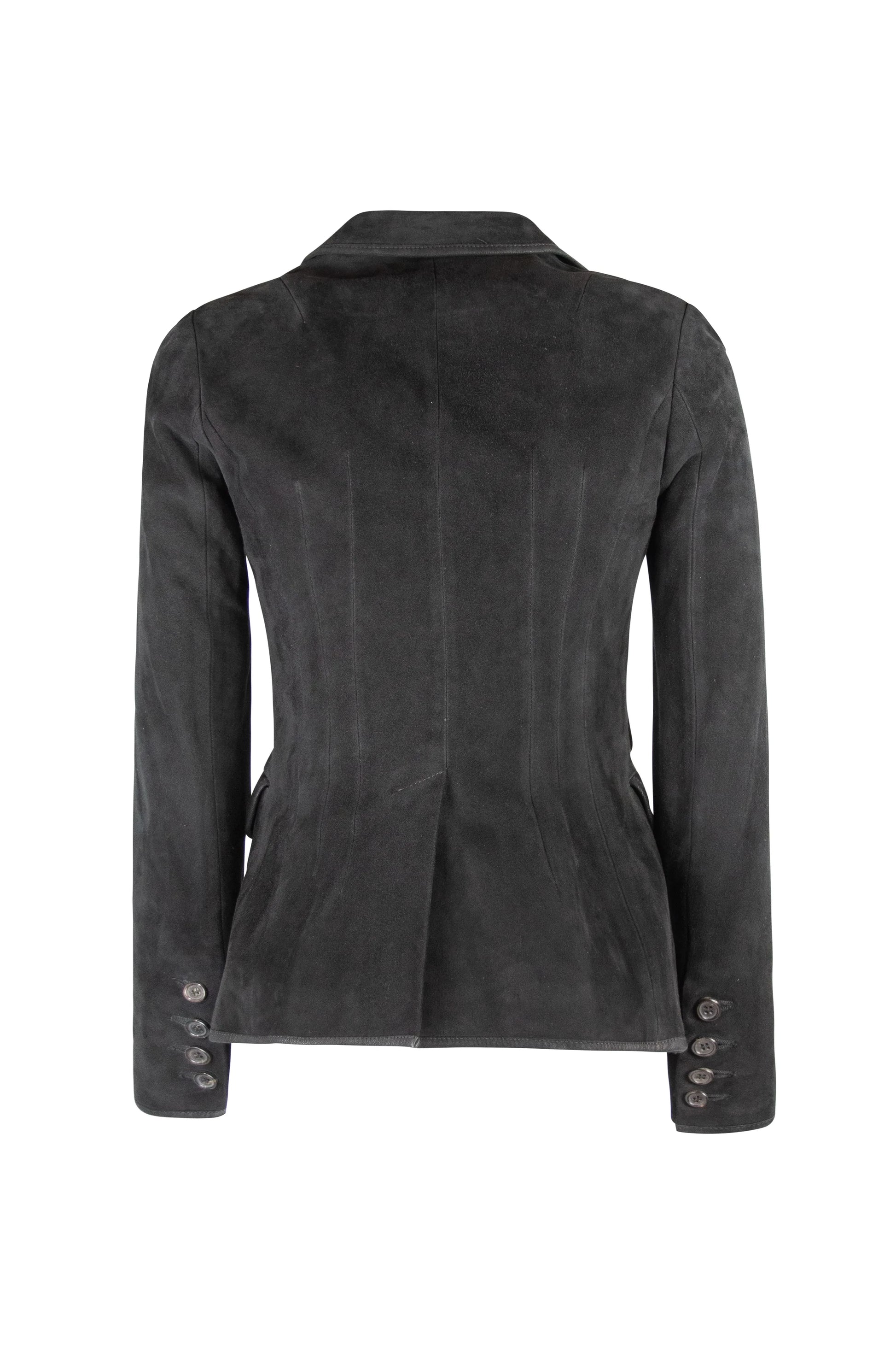 Black Suede Fitted Jacket