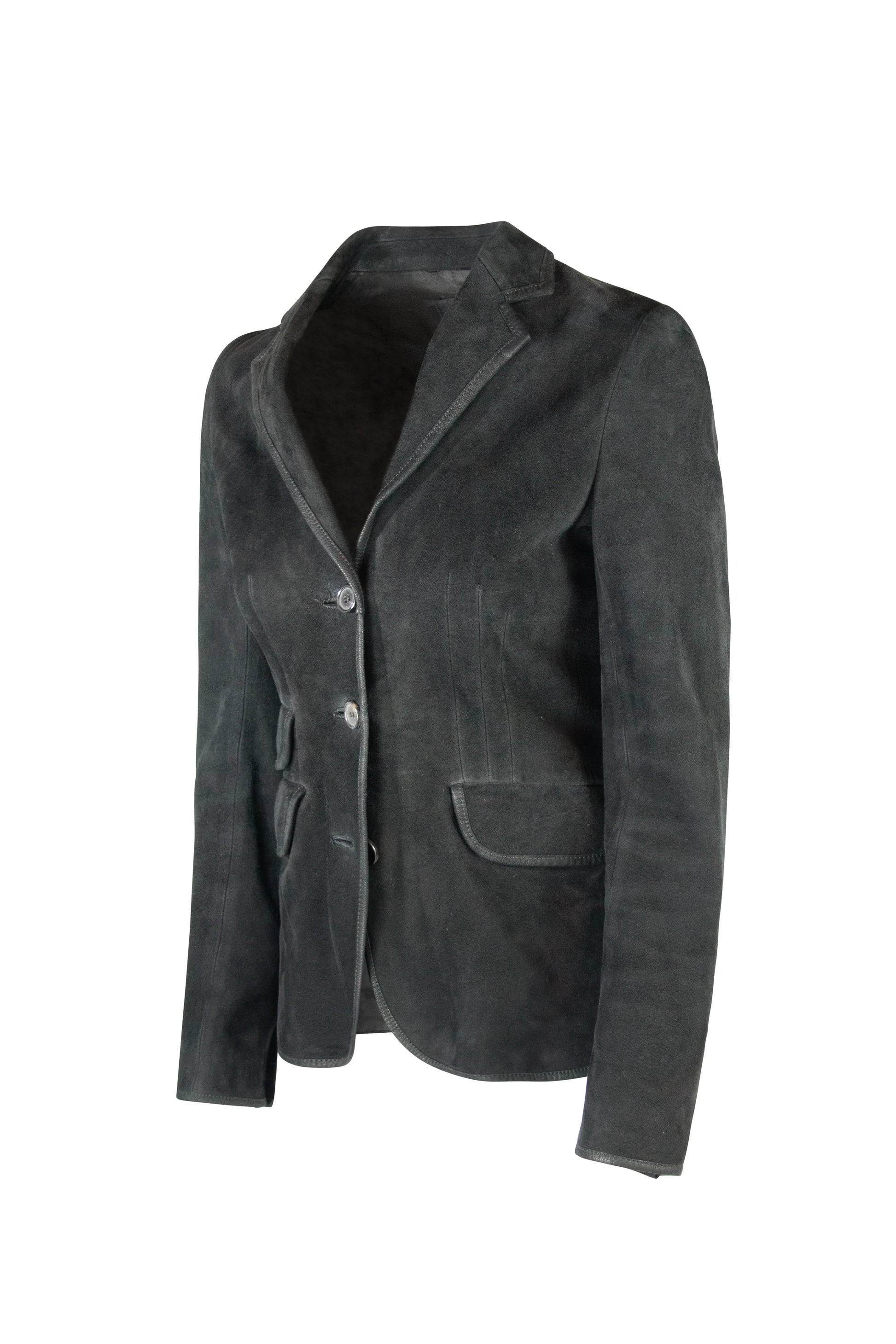 Black Suede Fitted Jacket