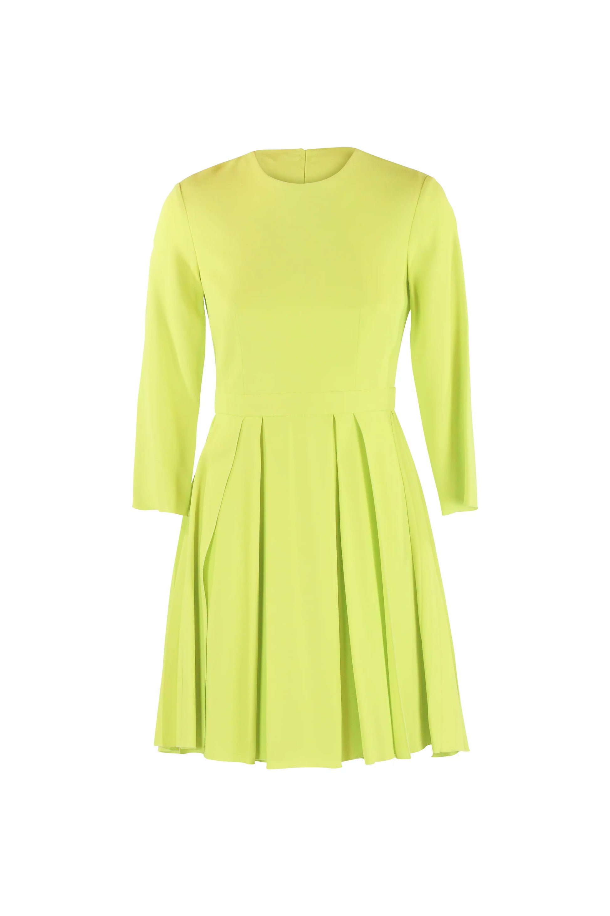 Lime Green Pleated Dress Resort2014