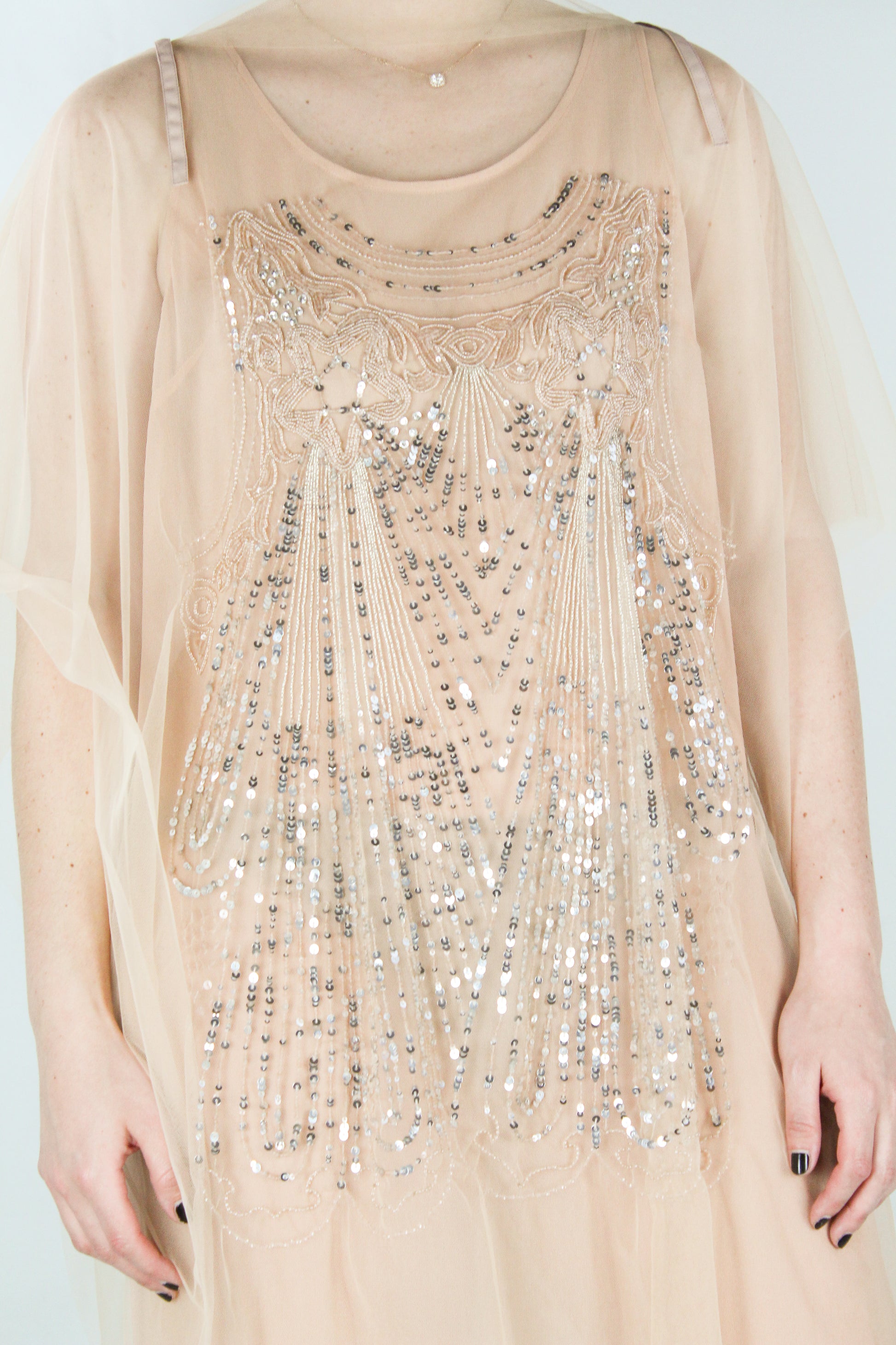 Draped Tulle Sequin Dress SS2017
