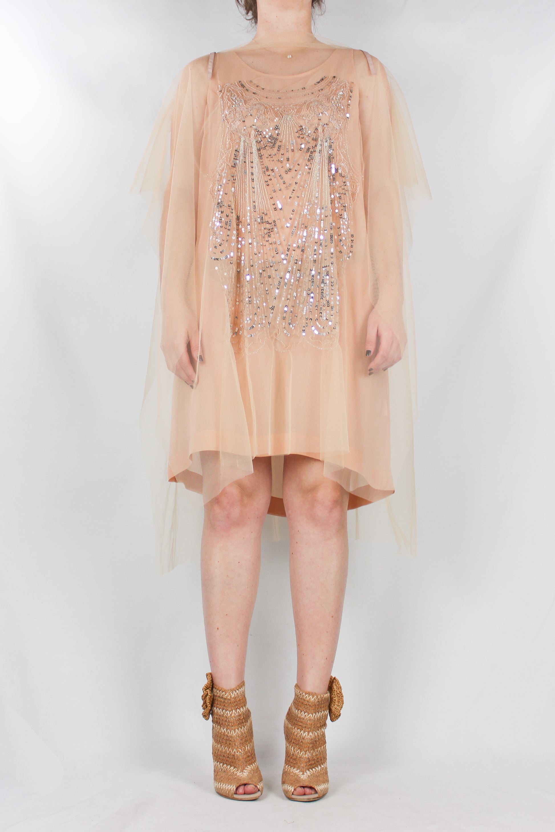 Draped Tulle Sequin Dress SS2017