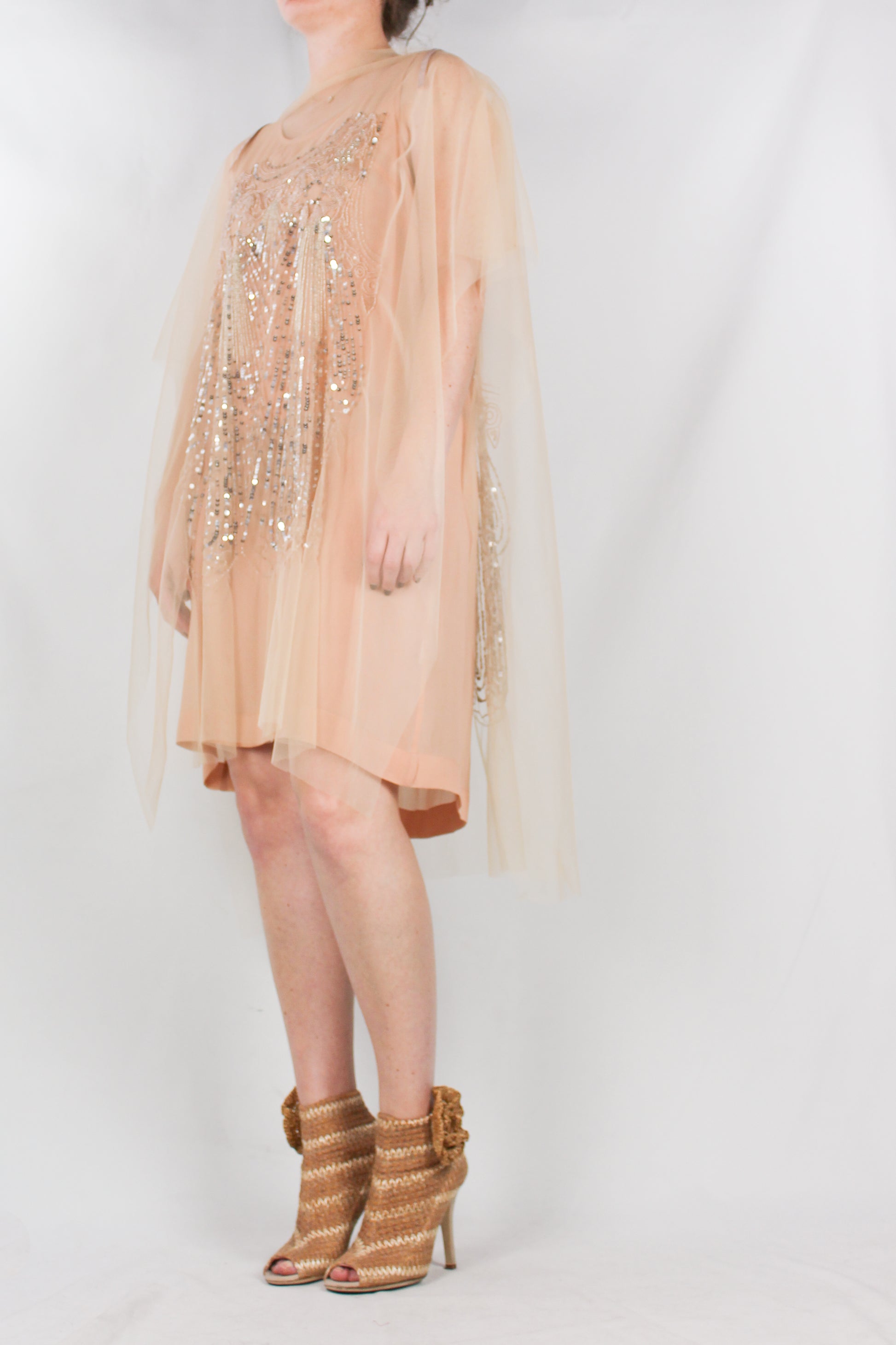 Draped Tulle Sequin Dress SS2017