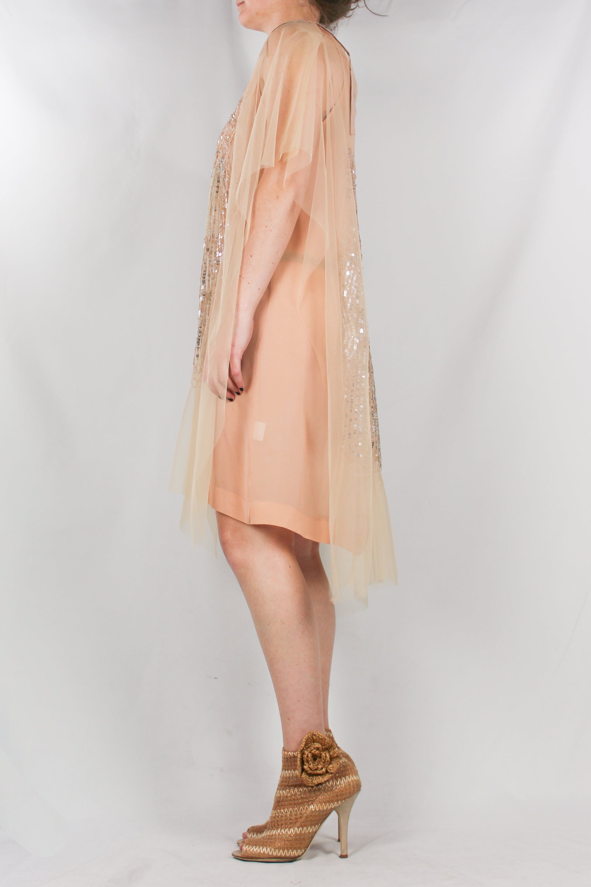 Draped Tulle Sequin Dress SS2017