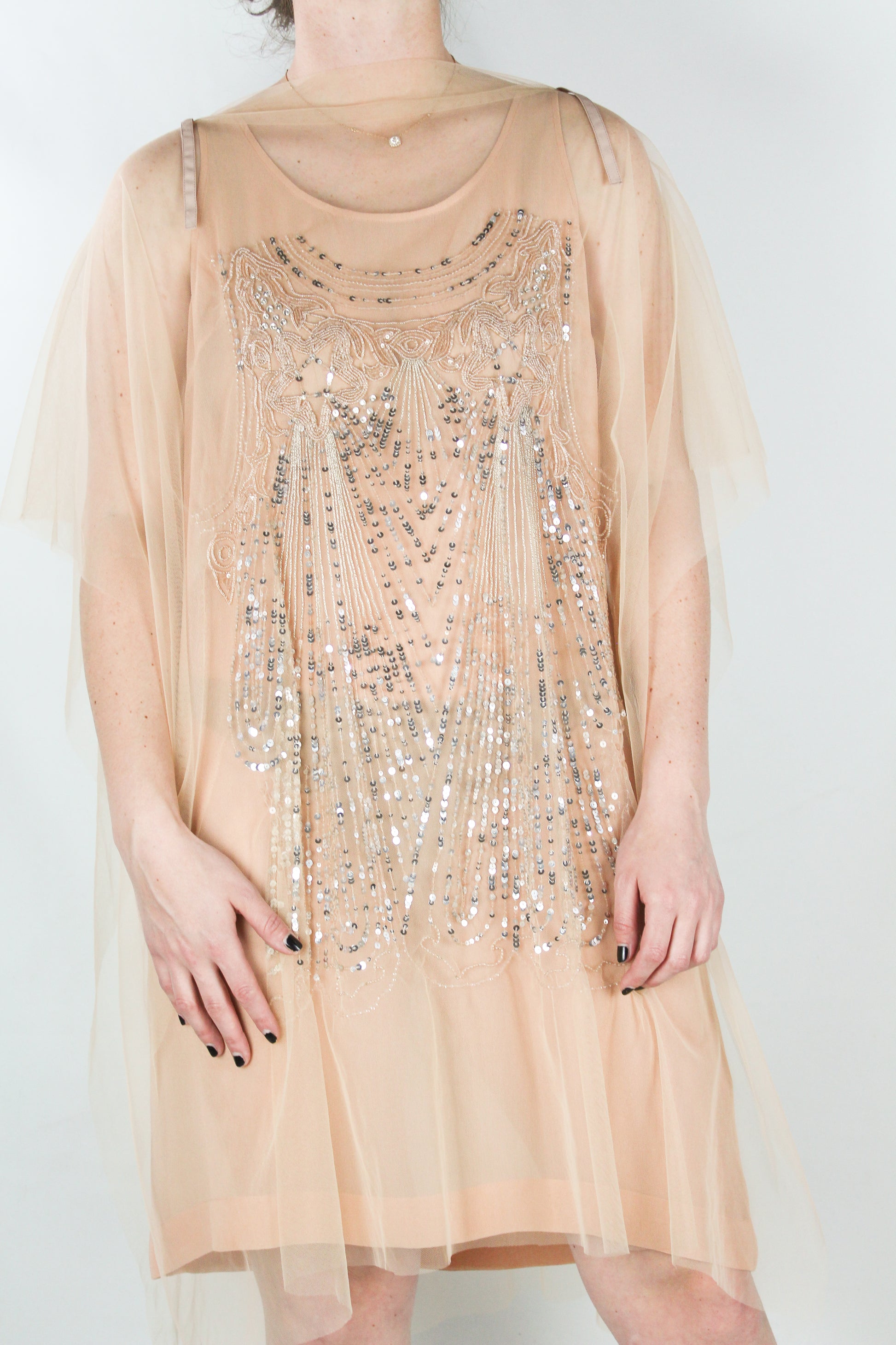 Draped Tulle Sequin Dress SS2017